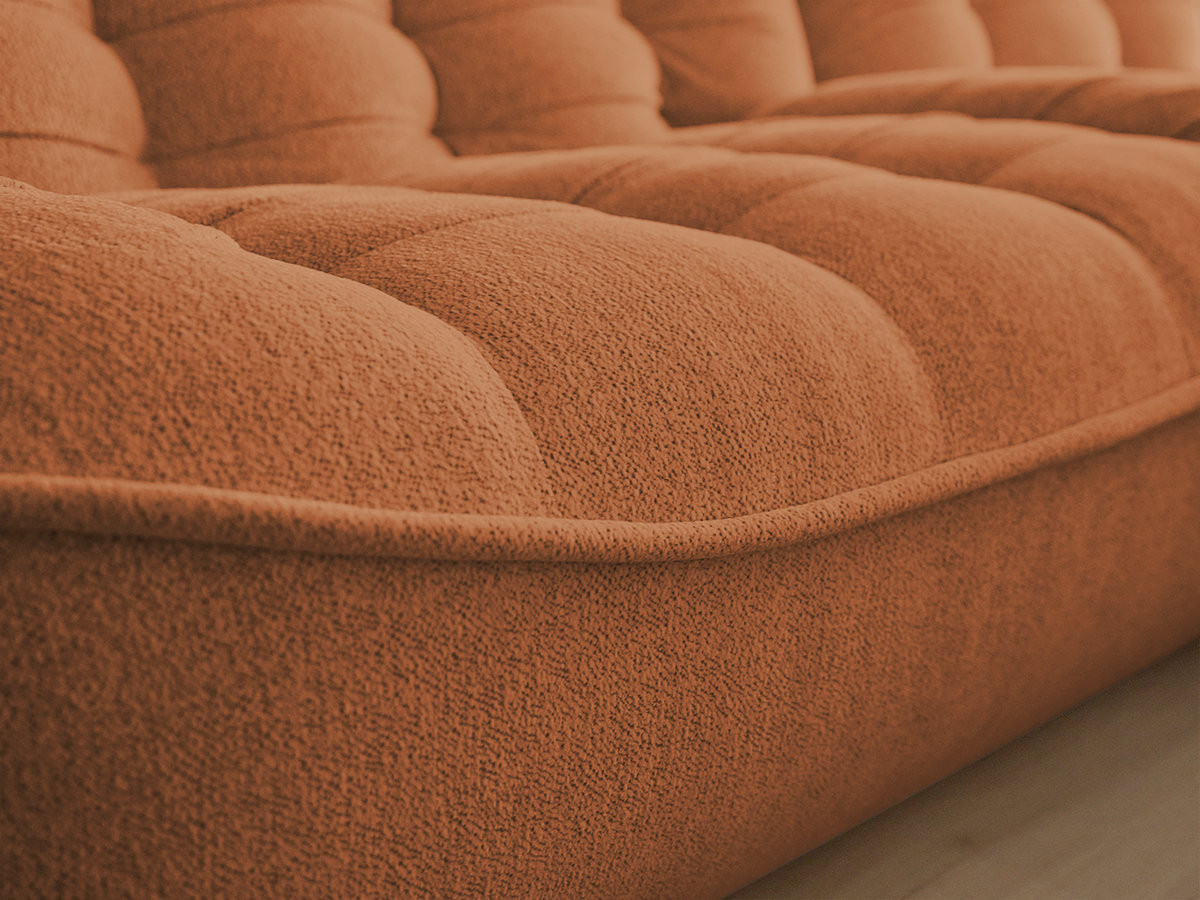 Bobochic Serena Ecksofa Melange-Stoff Orange