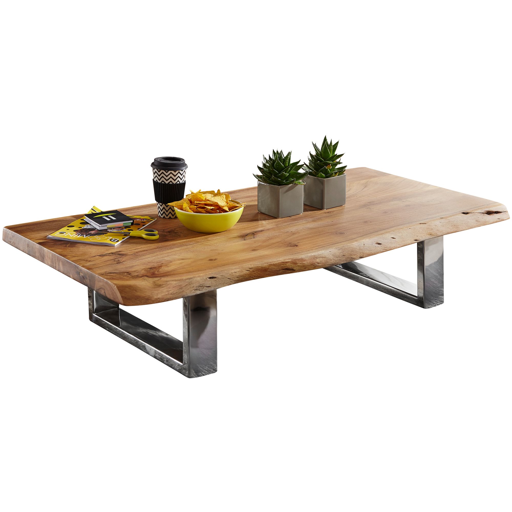 Couchtisch Assens Akazie Massivholz 115 × 58 × 25 cm