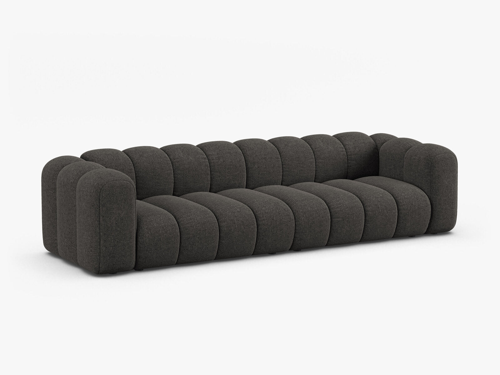Micadoni Modulares Sofa Lupine 4-Sitzer Chenille Eden Dunkelgrau