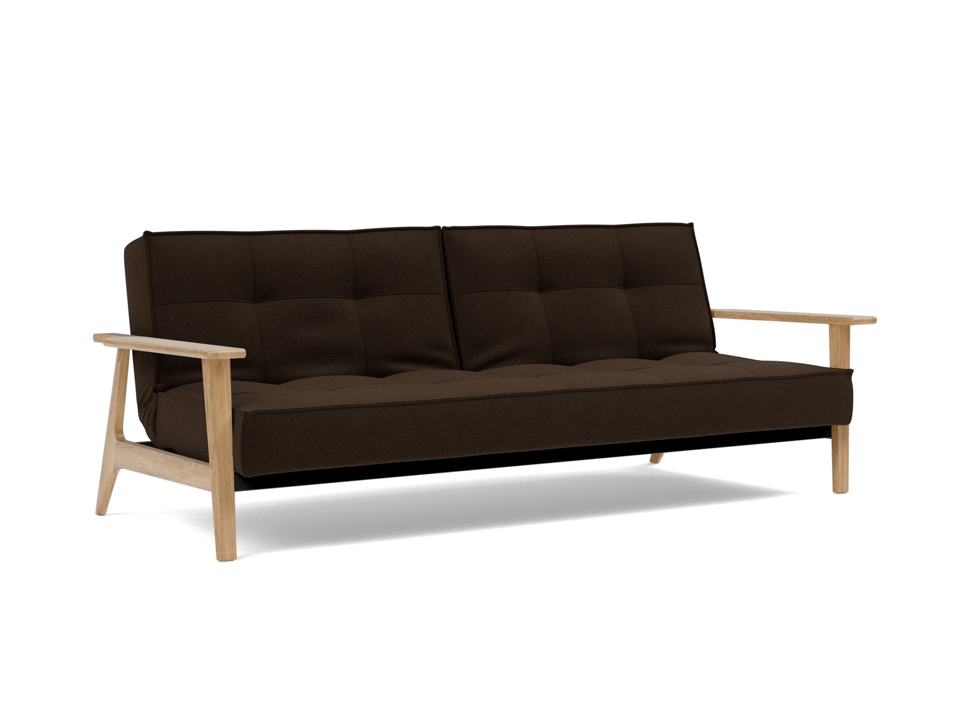 Schlafsofa Splitback Frej Strukturierter Stoff Taura 358-Chocco