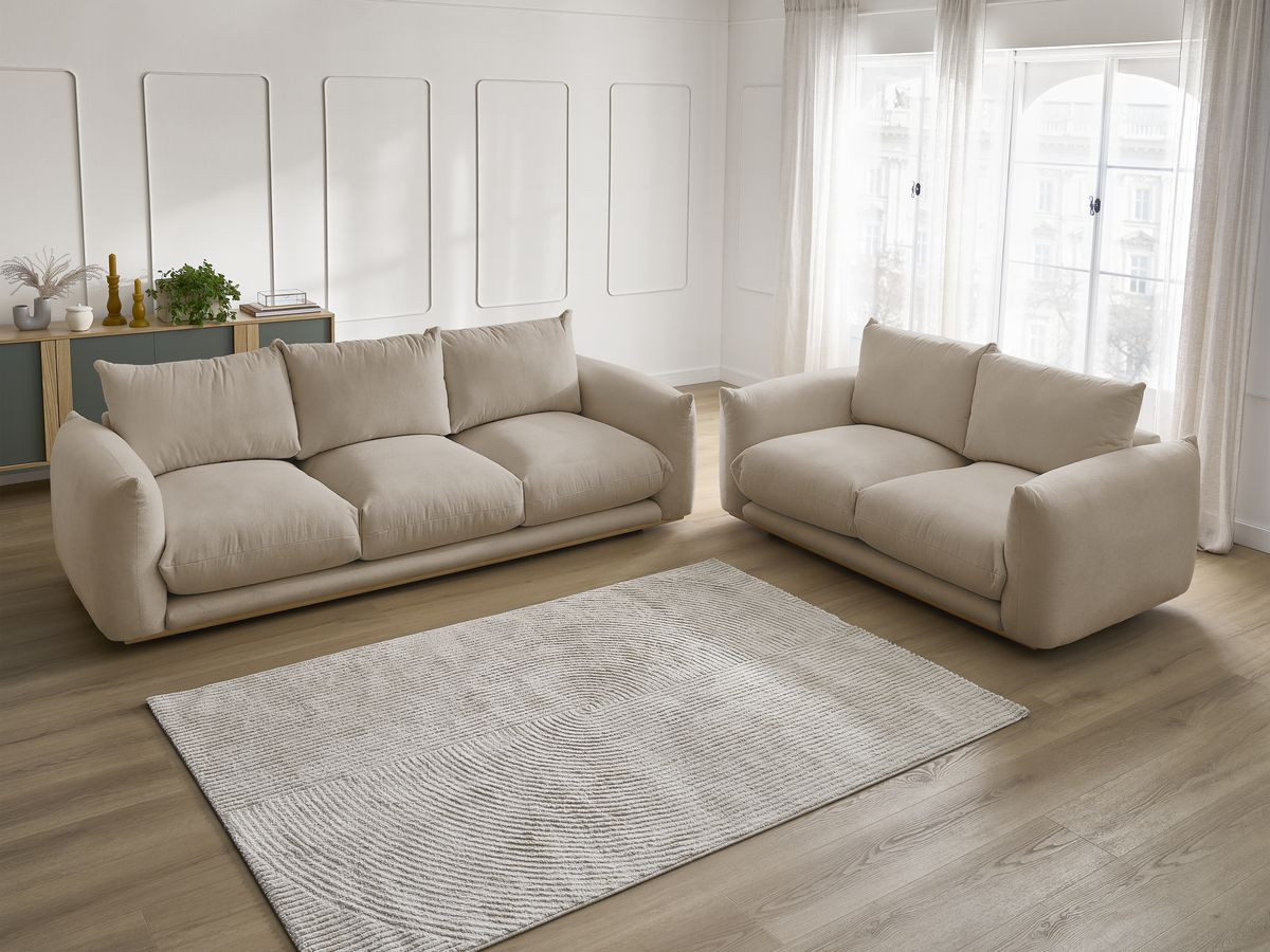 Bobochic Ernest Sofa 5-Sitzer Stoff Taupe