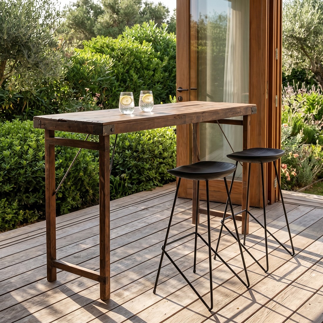 Raw Materials Klapptisch Vintage Recyclingholz Braun