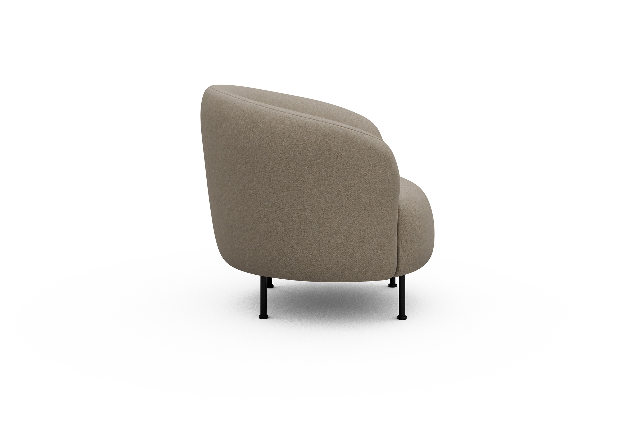 Sessel Ronda Metallbeine Schwarz Satya-Natural