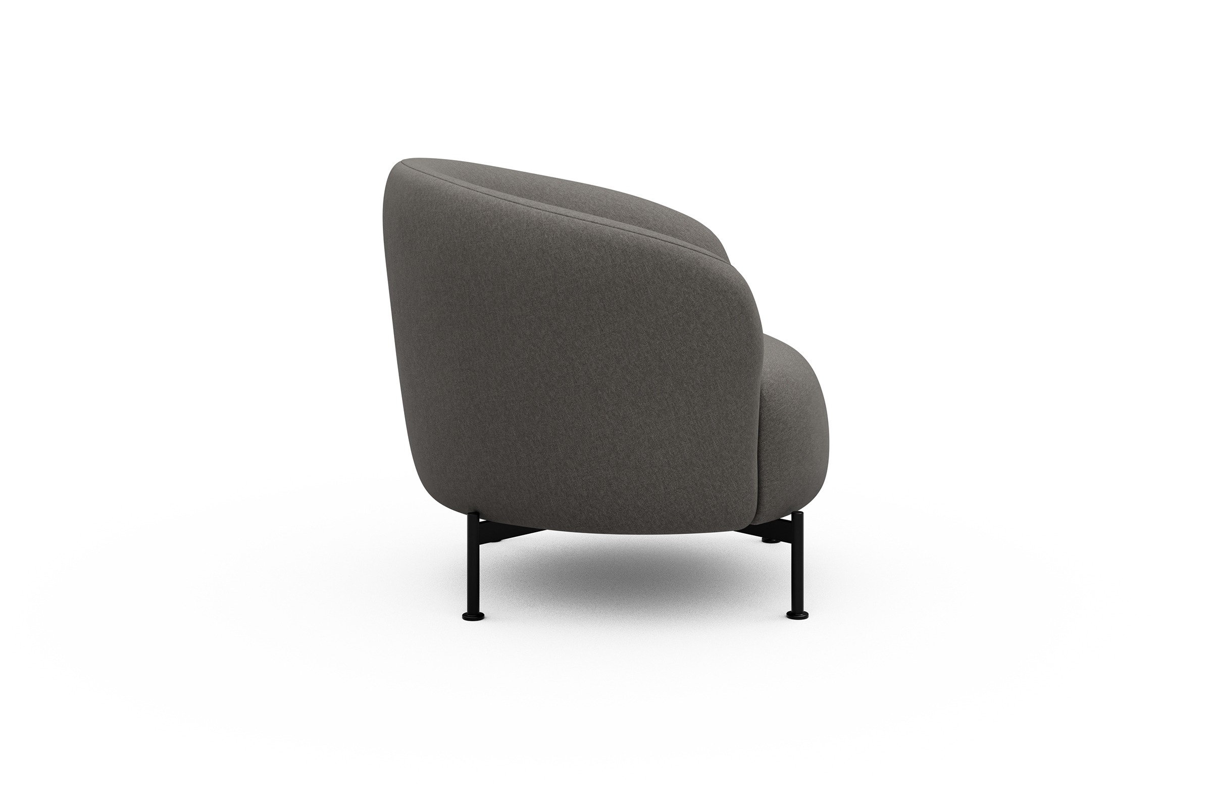 Sessel Ronda X-Metallgestell Schwarz Satya-Taupe