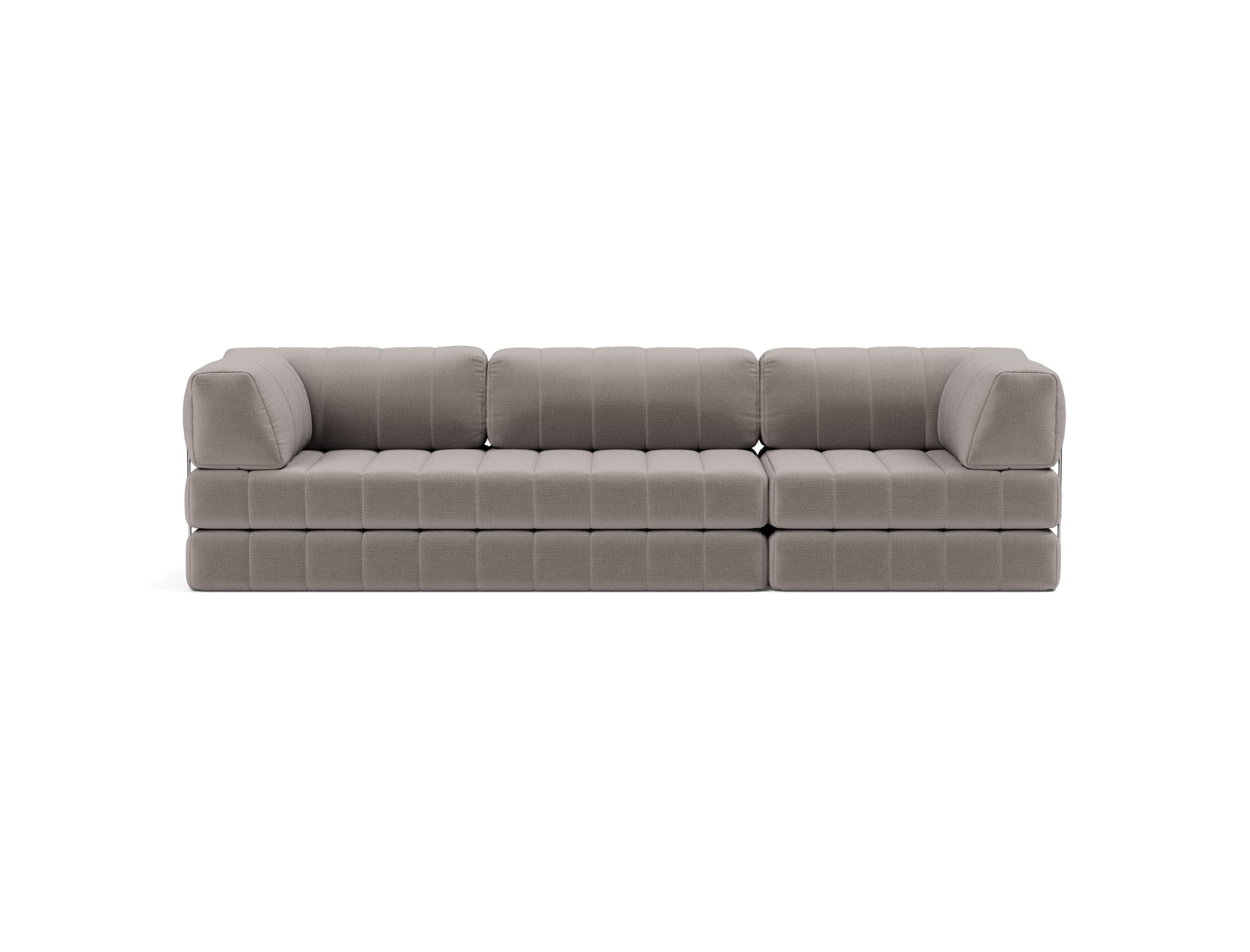 Schlafsofa CozyPad Grand mit Armlehnen Chenille Esina 418-Truffle