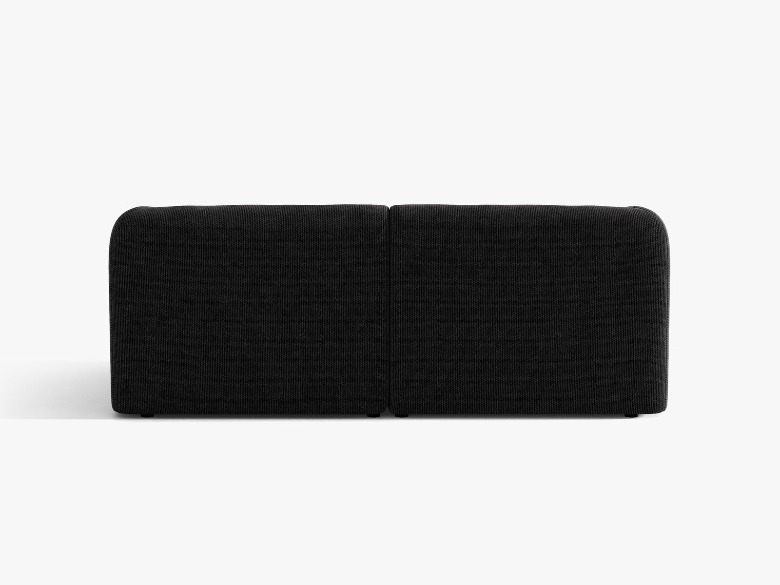 Micadoni Sofa Miley 2-Sitzer Chenille Haga Schwarz
