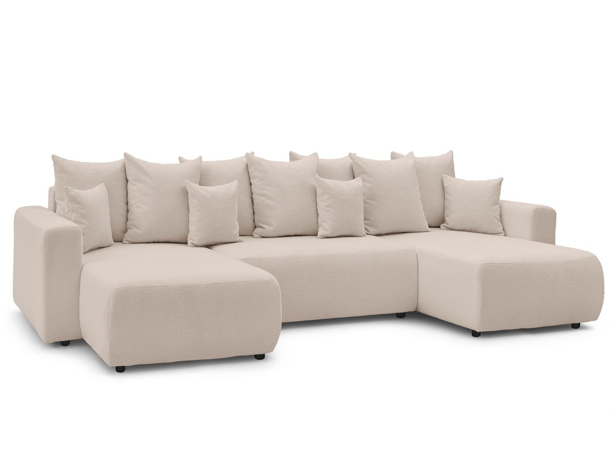 Bobochic Envy Wohnlandschaft Bouclé-Stoff Beige