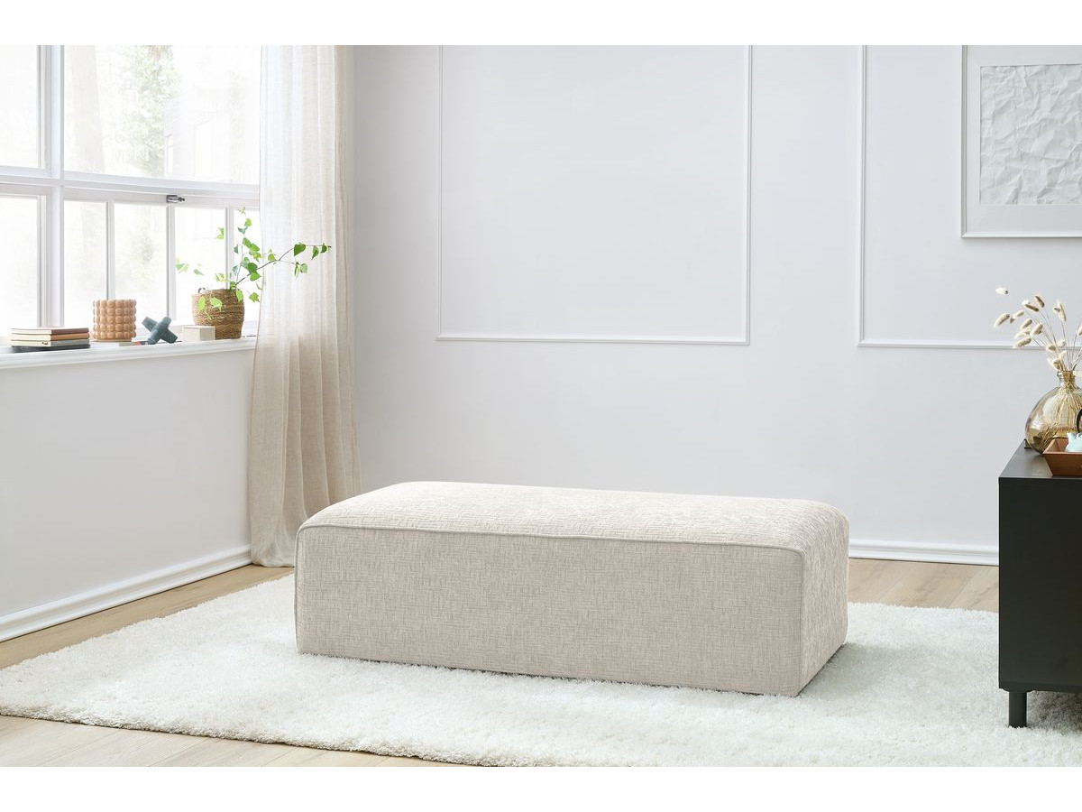 Bobochic Megeve Pouf Strukturstoff Beige