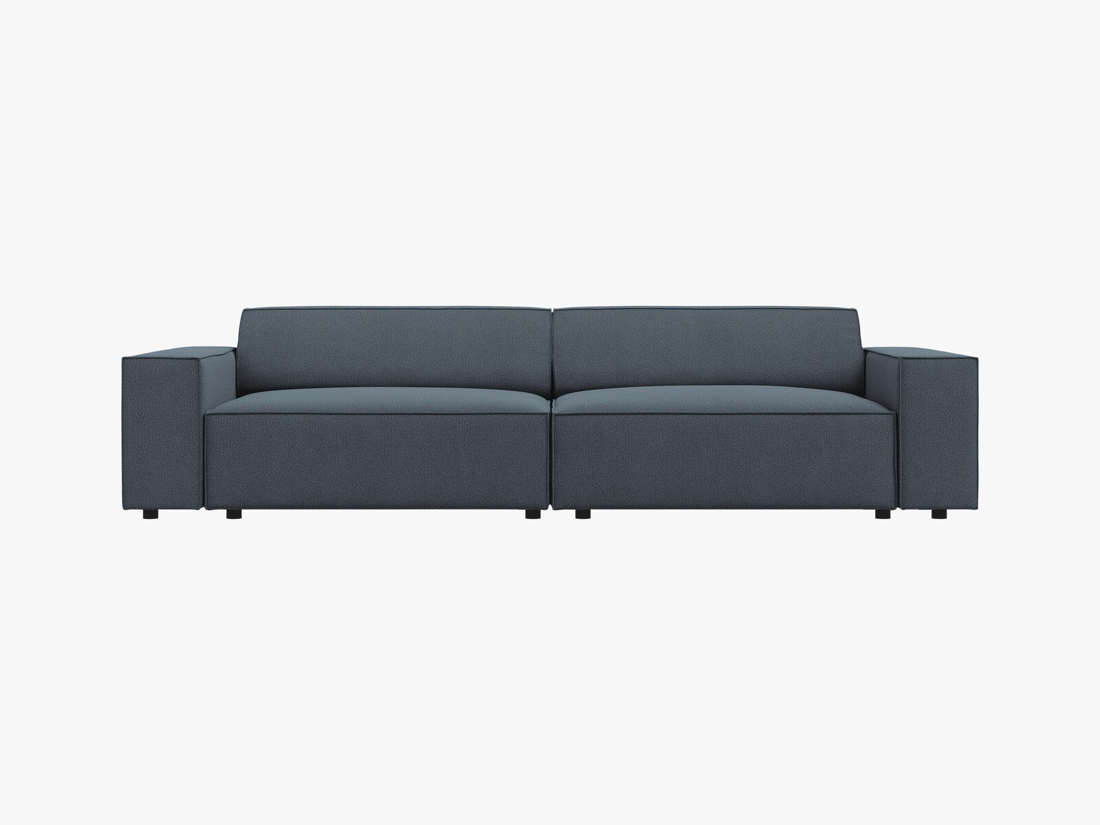 Micadoni 3-Sitzer Sofa Jodie Strukturierter Stoff Megan Blau