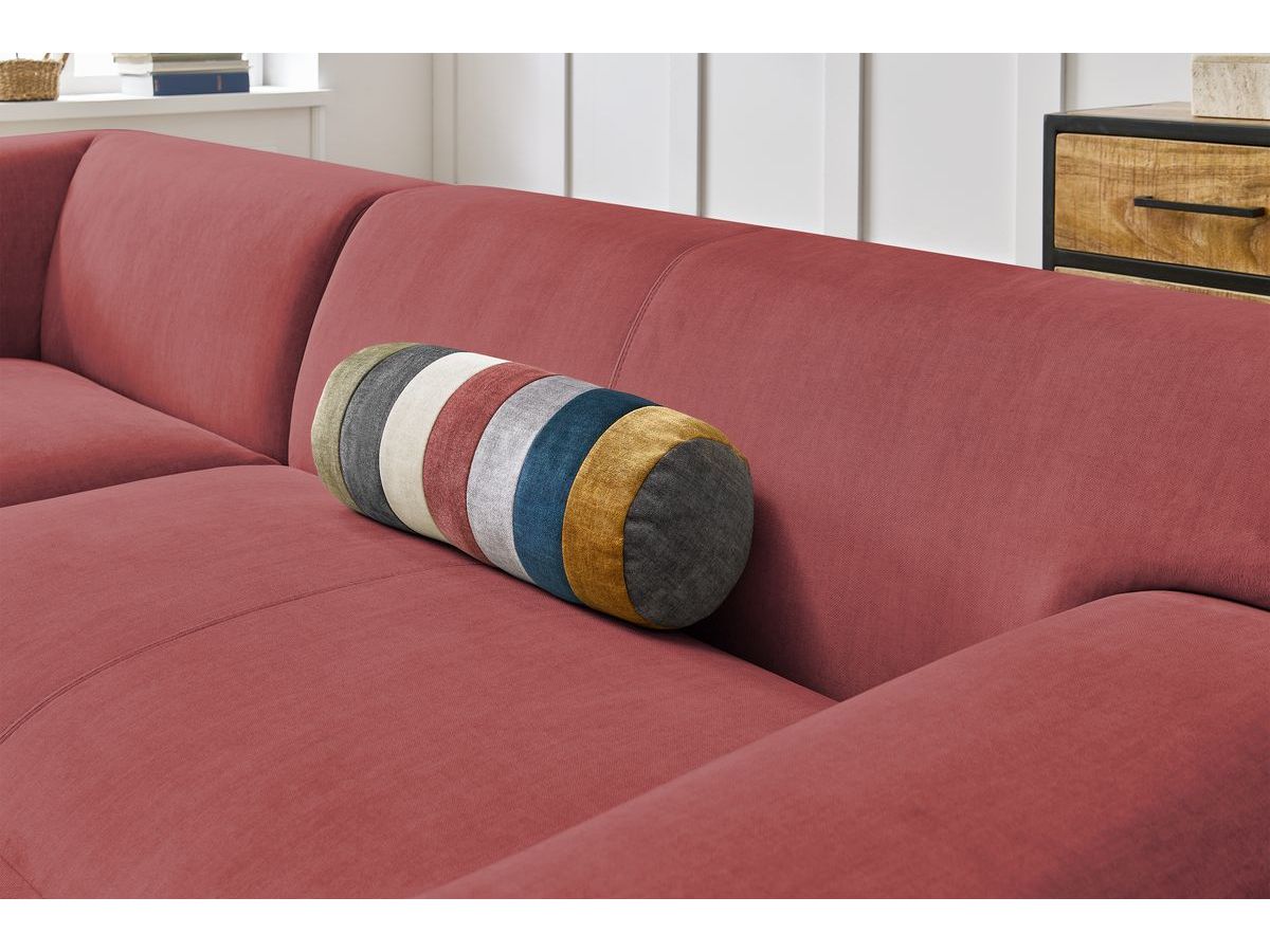 Bobochic Lavena Ecksofa 312 × 220 cm Samt Orange Ecke links