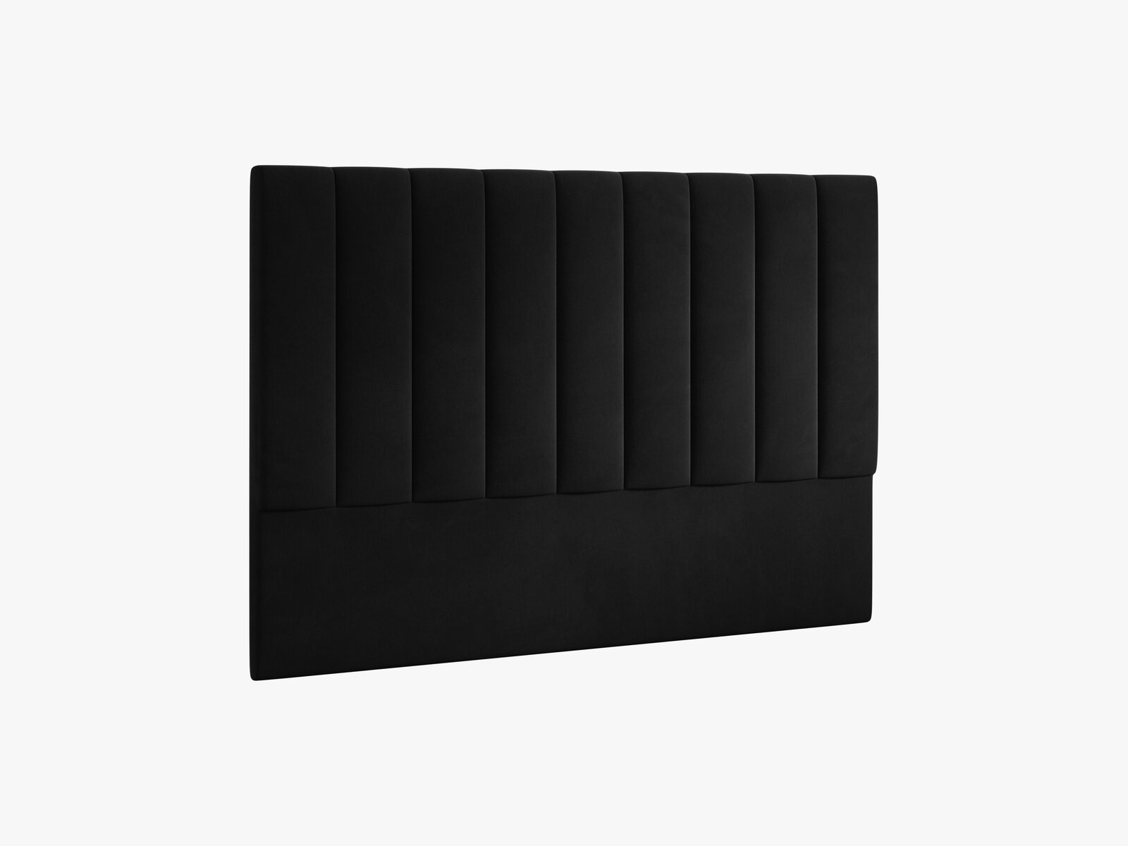 Micadoni Marl Polster-Kopfteil Samt Magic Velvet Schwarz 180x120