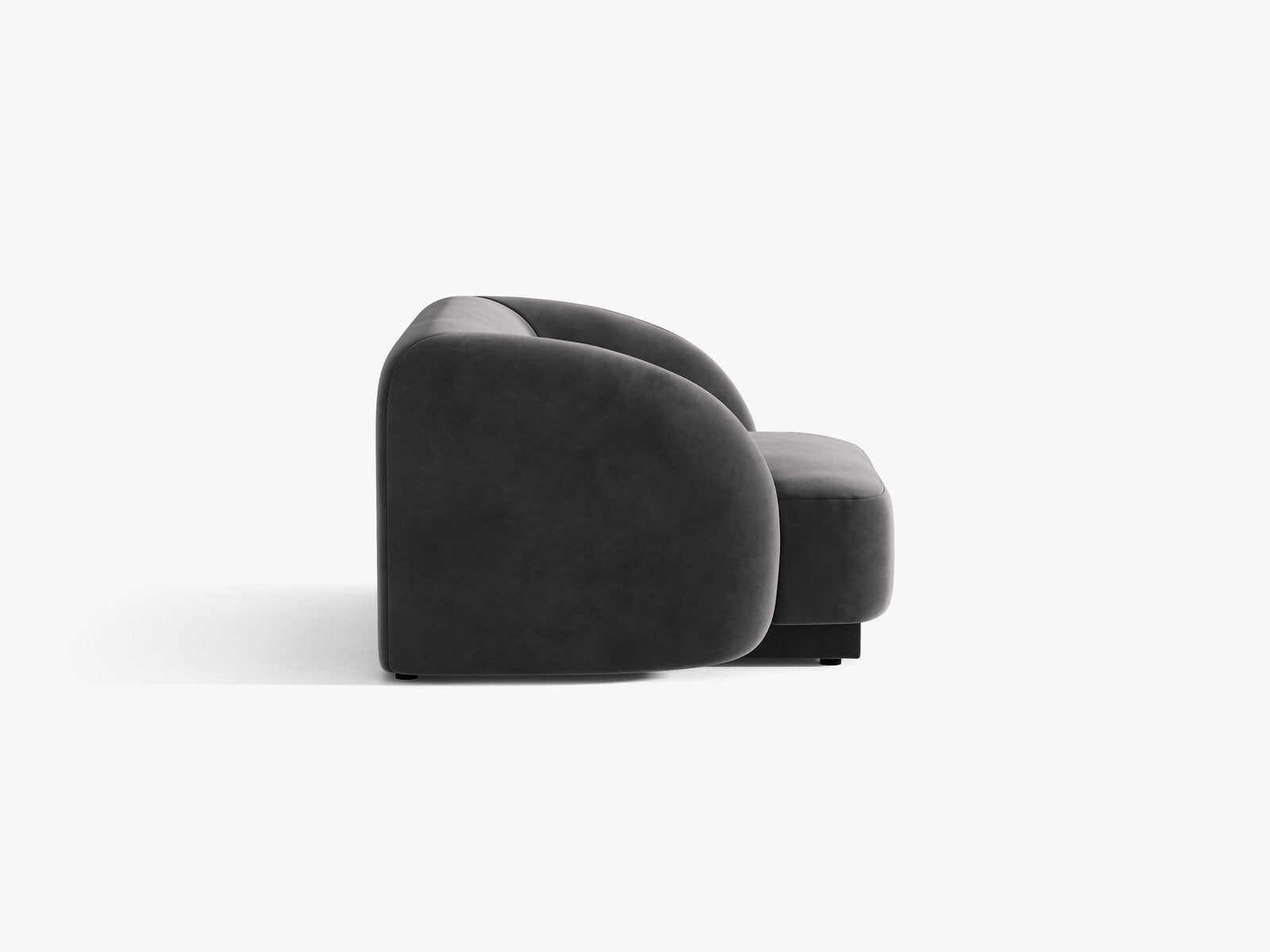 Micadoni Sessel Miley 1-Sitzer Samt Bluvel Grau