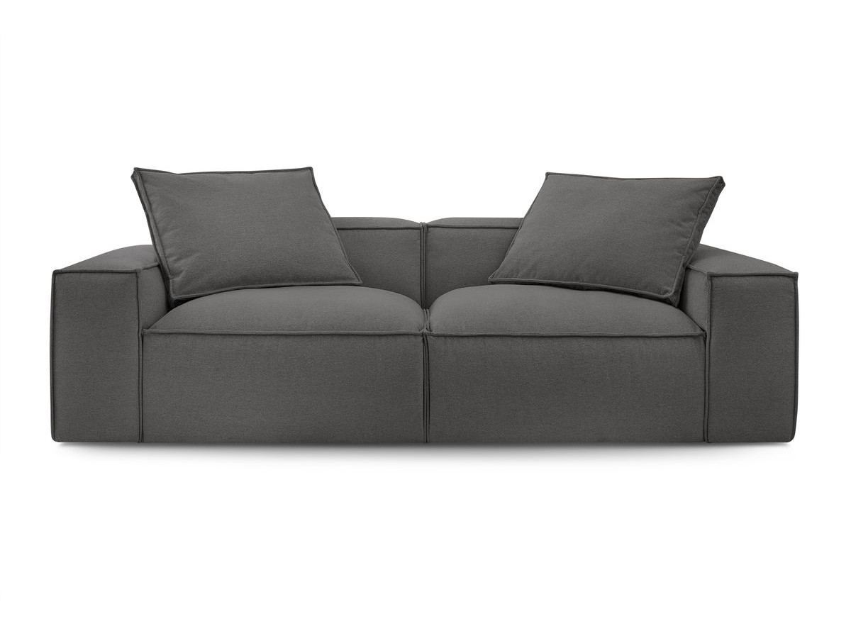 Bobochic Boheme Sofa 3-Sitzer Melange-Stoff Dunkelgrau
