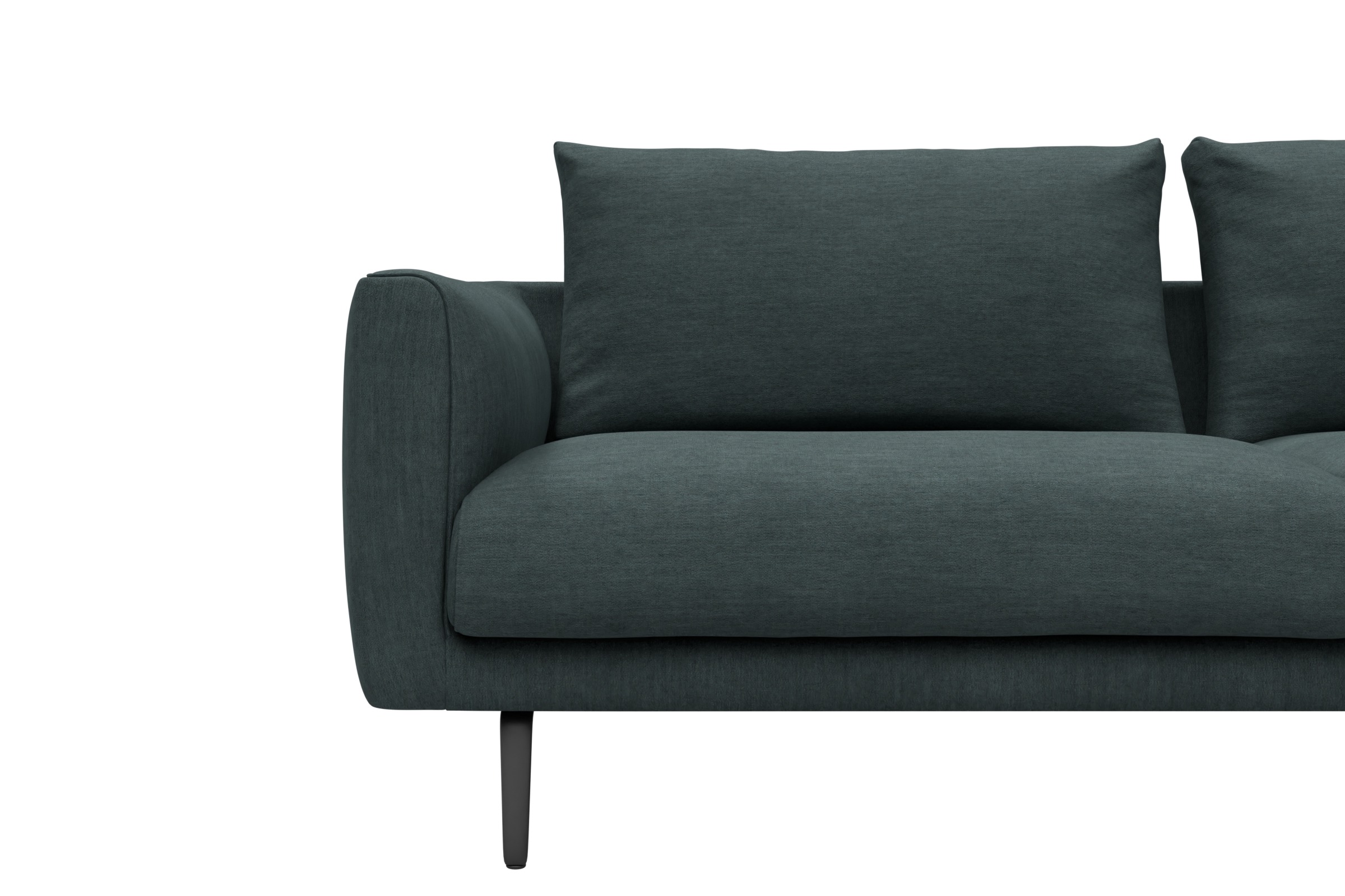 Ecksofa Karl Relax-Ecke rechts mit 2,5-Sitzer Vivus-Blue