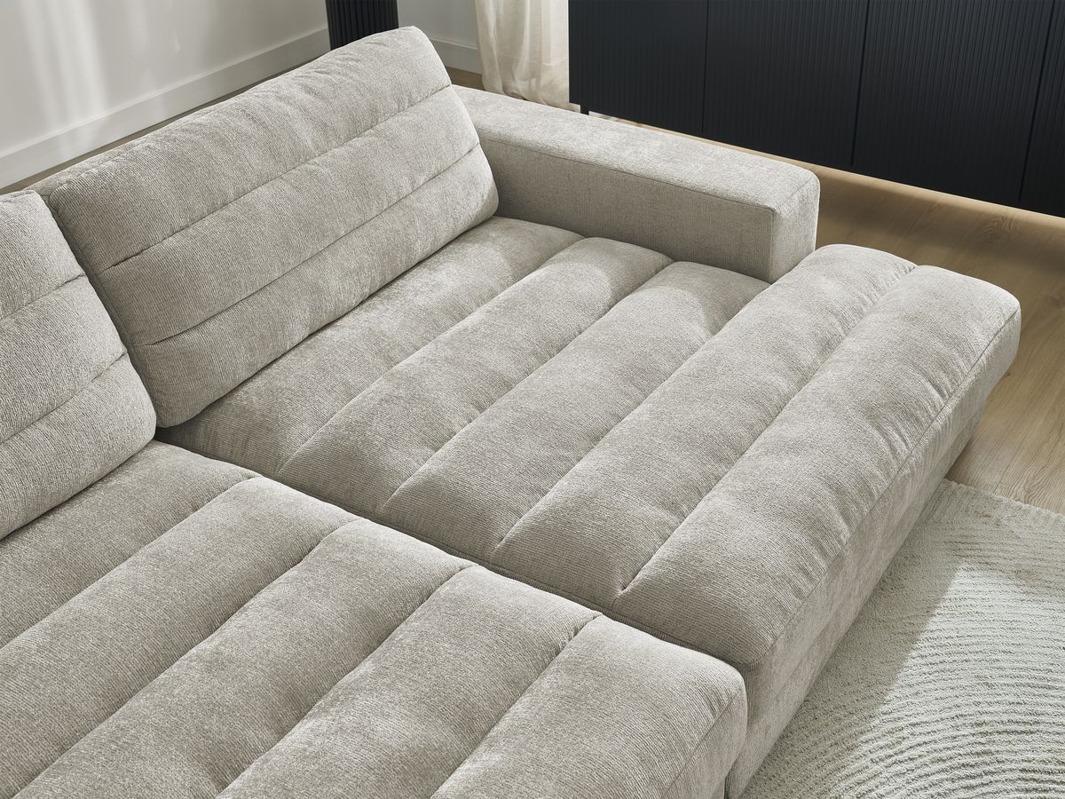Bobochic Sierra Sofa 4-Sitzer Strukturstoff Taupe