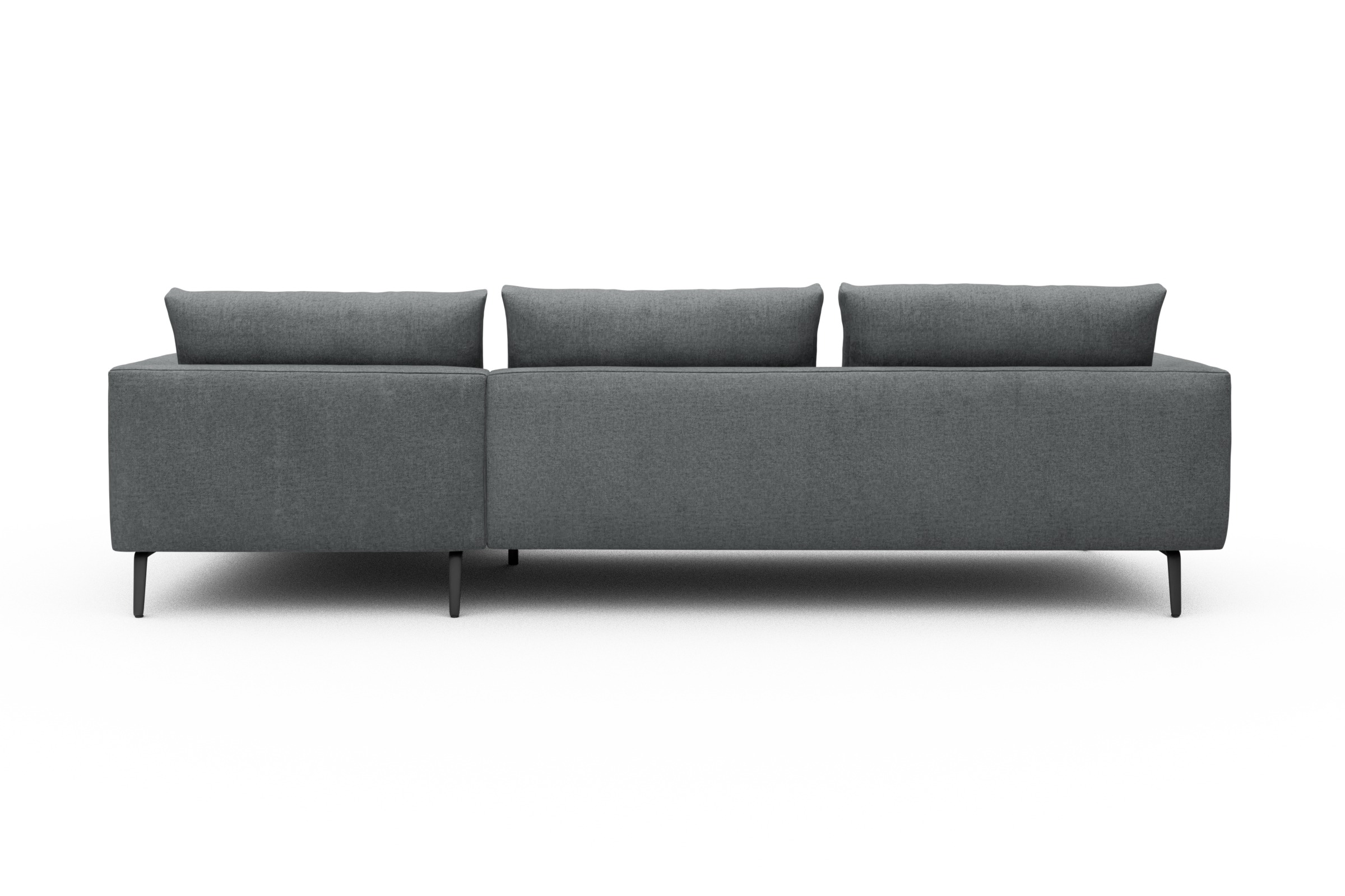 Ecksofa Karl Chaiselongue rechts mit 2,5-Sitzer Casone-Gravel-Grey