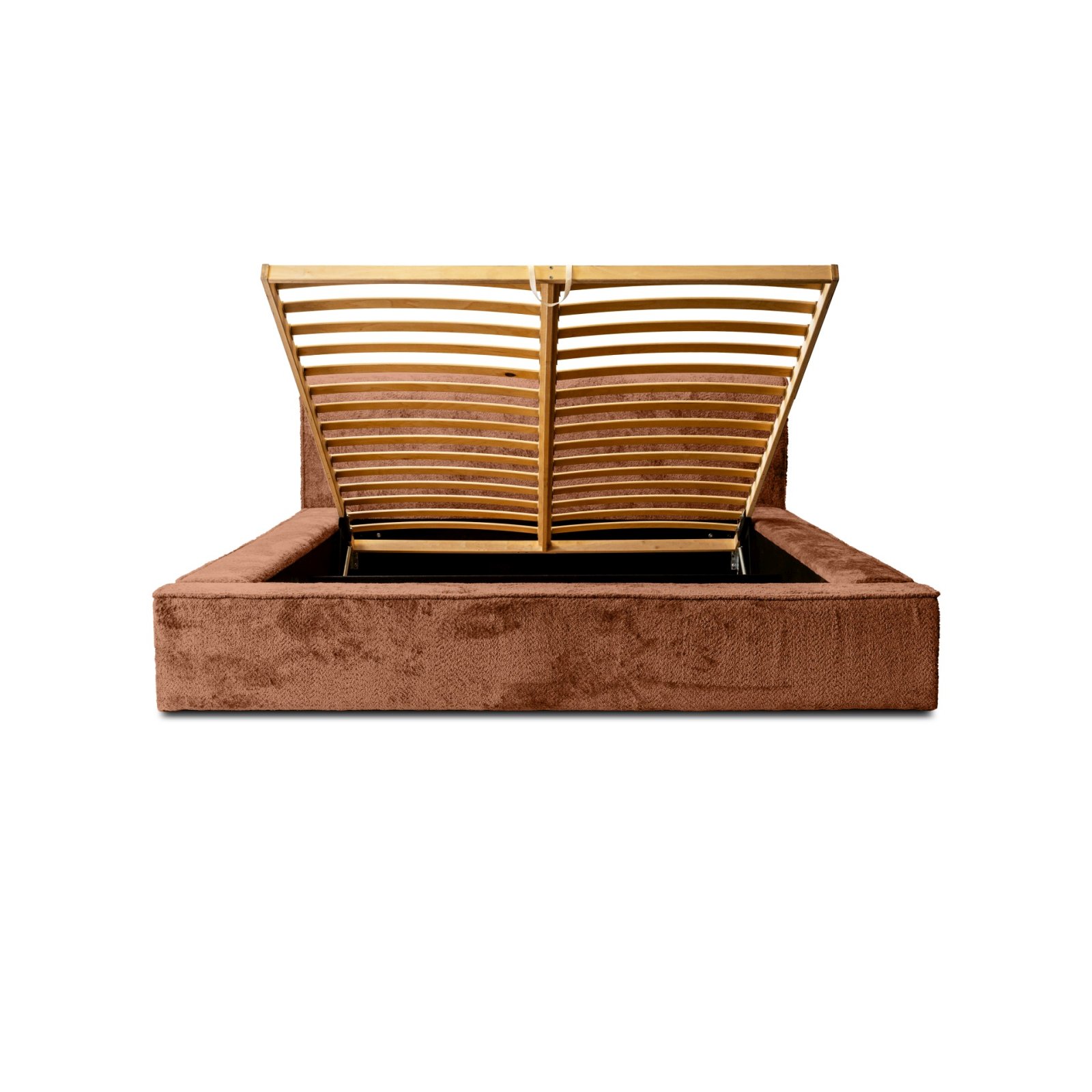 Polsterbett Calio Boucle 160x200 mit Holzrahmen Euphoria 09 Deep Terra