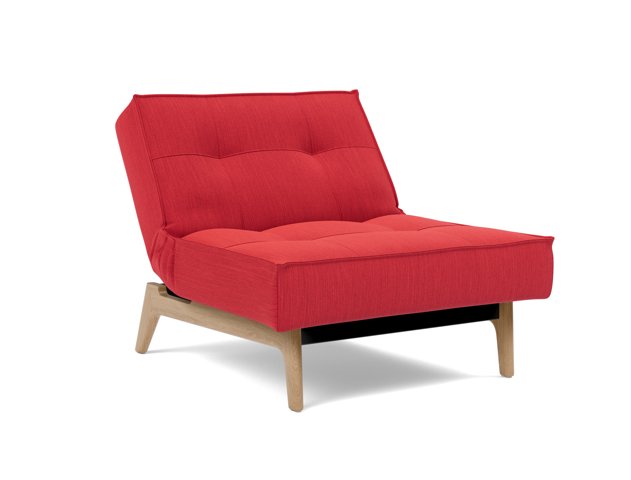 Sessel Splitback Flachgewebe Elegance 511-Red Beine Eiche