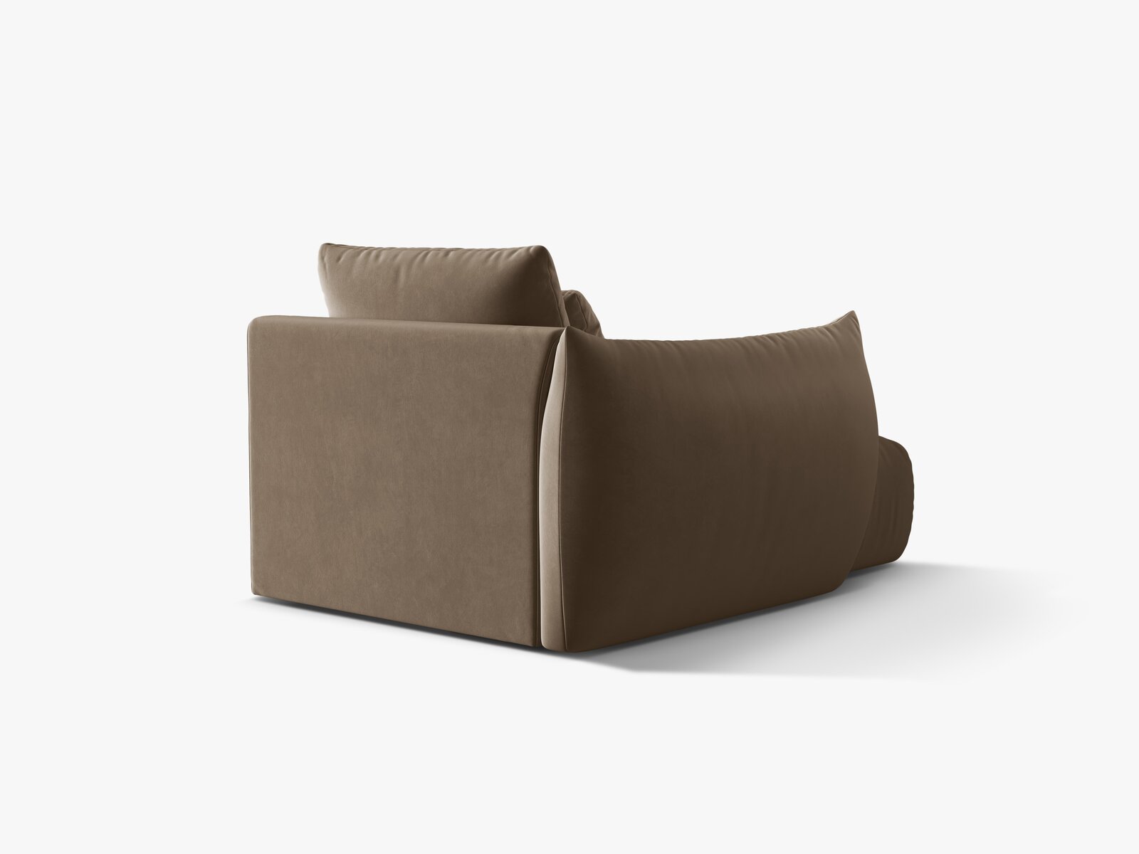 Micadoni Bloom Chaiselongue Links Samt Casino Hellbraun