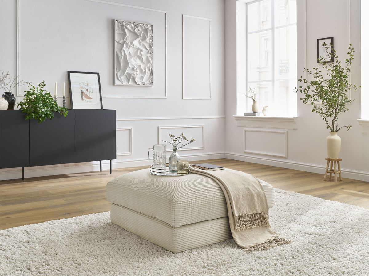 Bobochic Leonard Pouf Cordsamt Beige