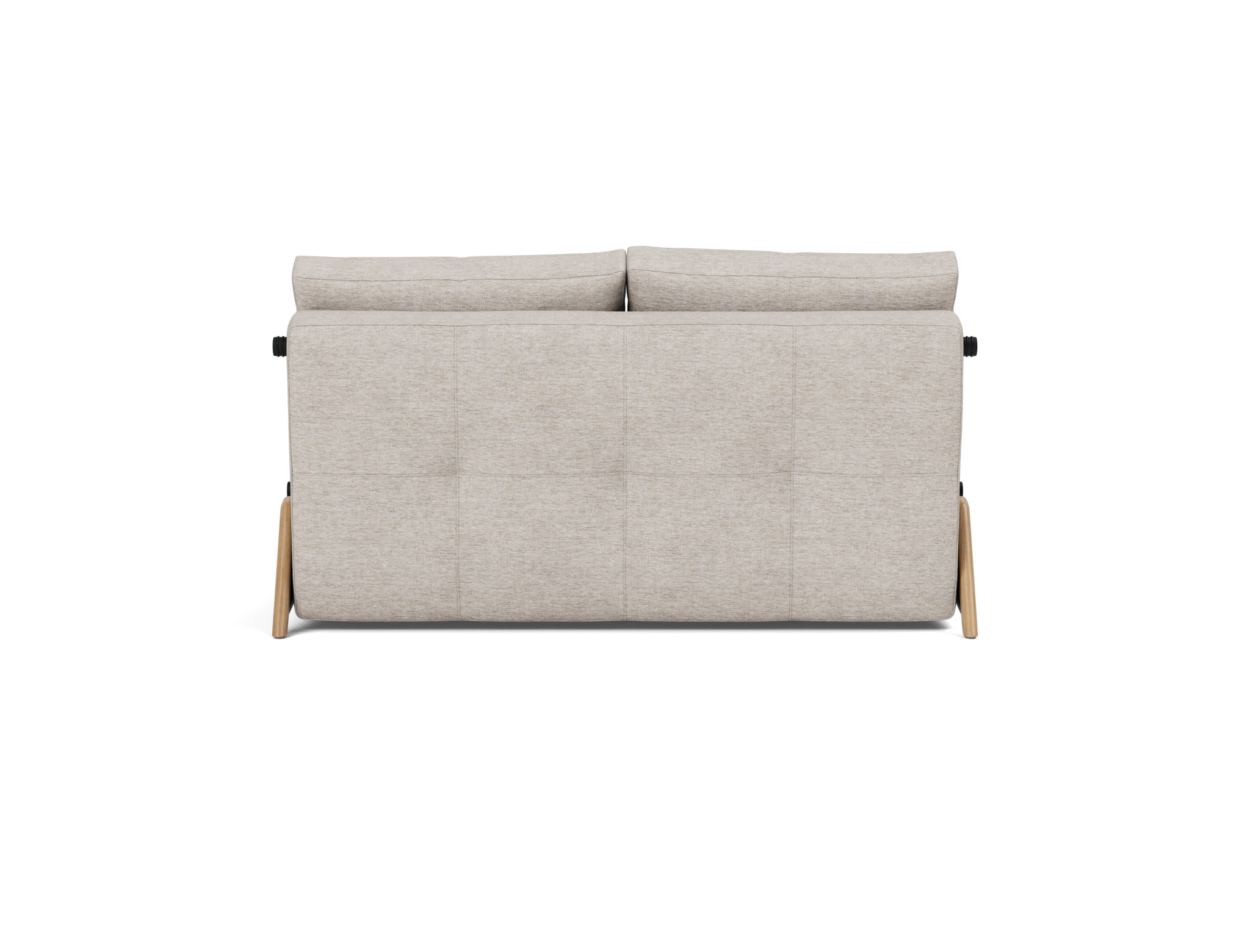 Schlafsofa Cubed 140 Chenille Yuveno 471-Sand Beine Eiche