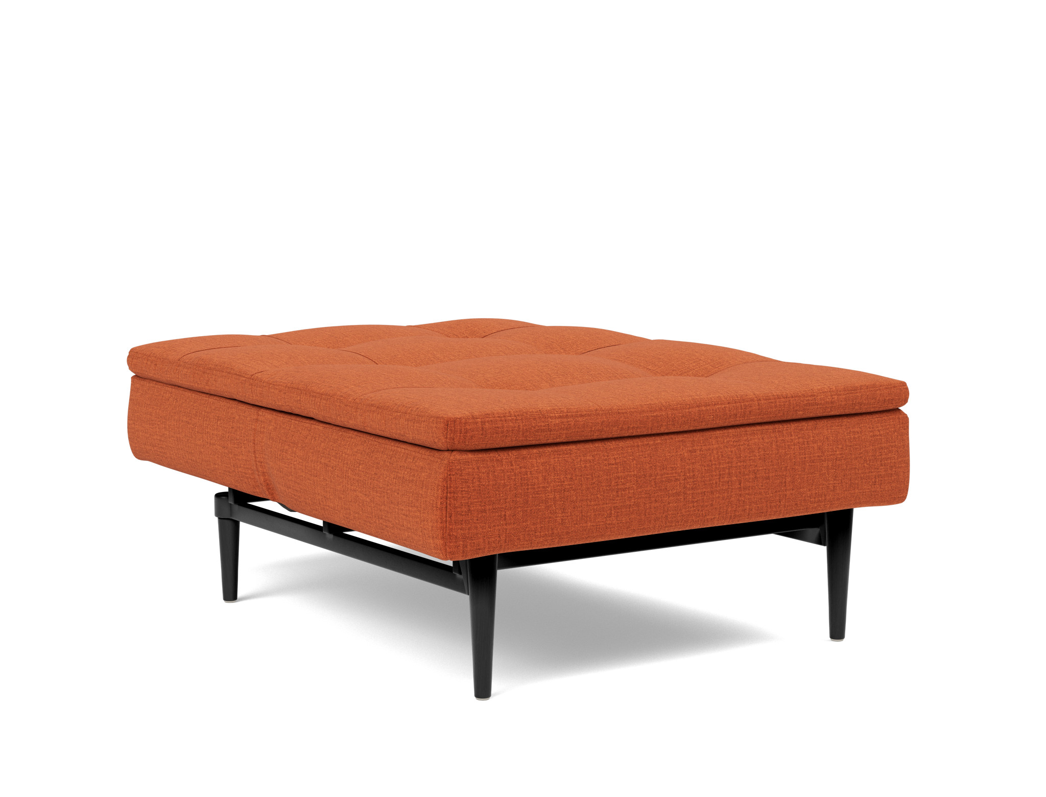Sessel Dublexo Chenille Esina 412-Rust-Orange Beine Styletto Eiche schwarz