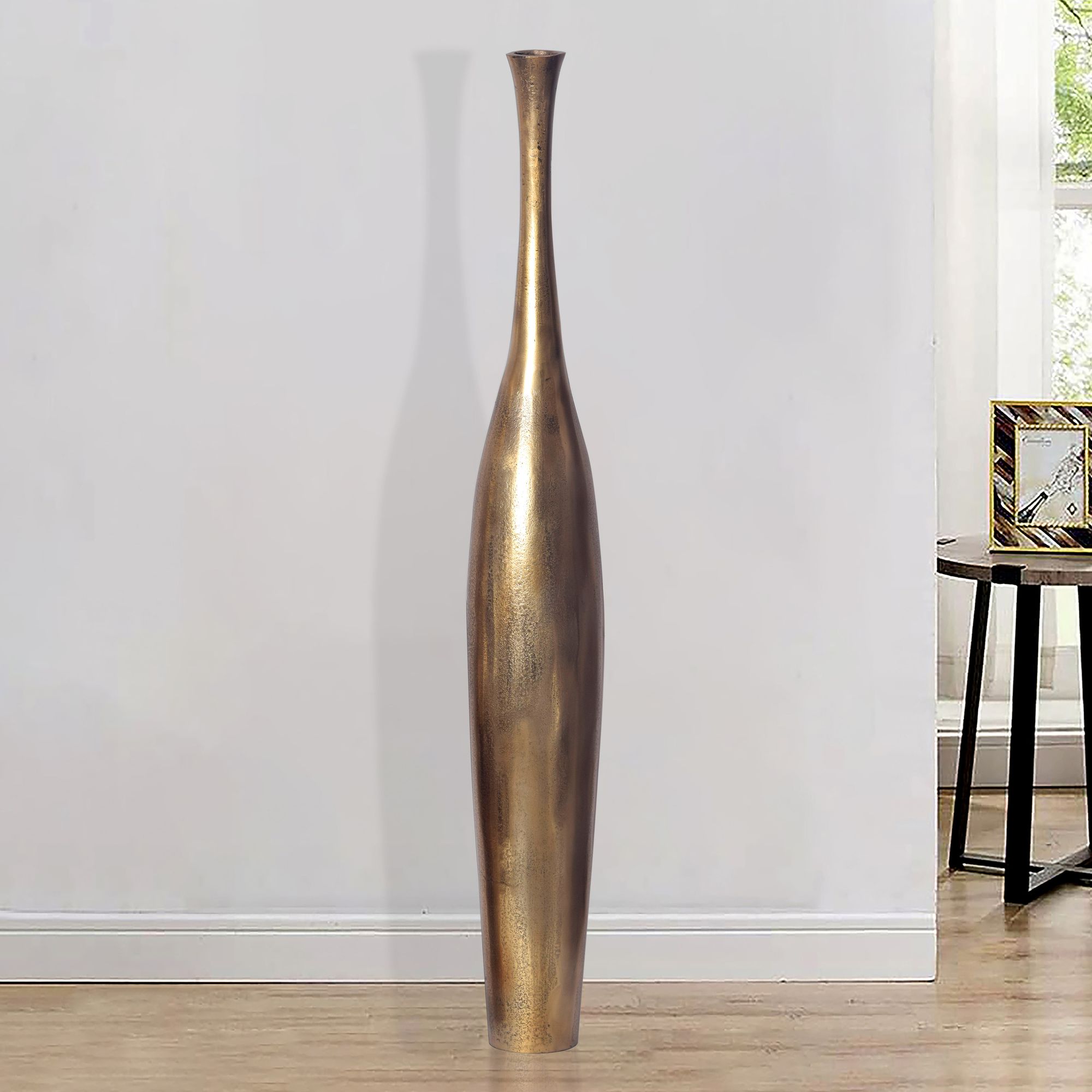 Bodenvase Bakken Aluminium Gold 100 cm