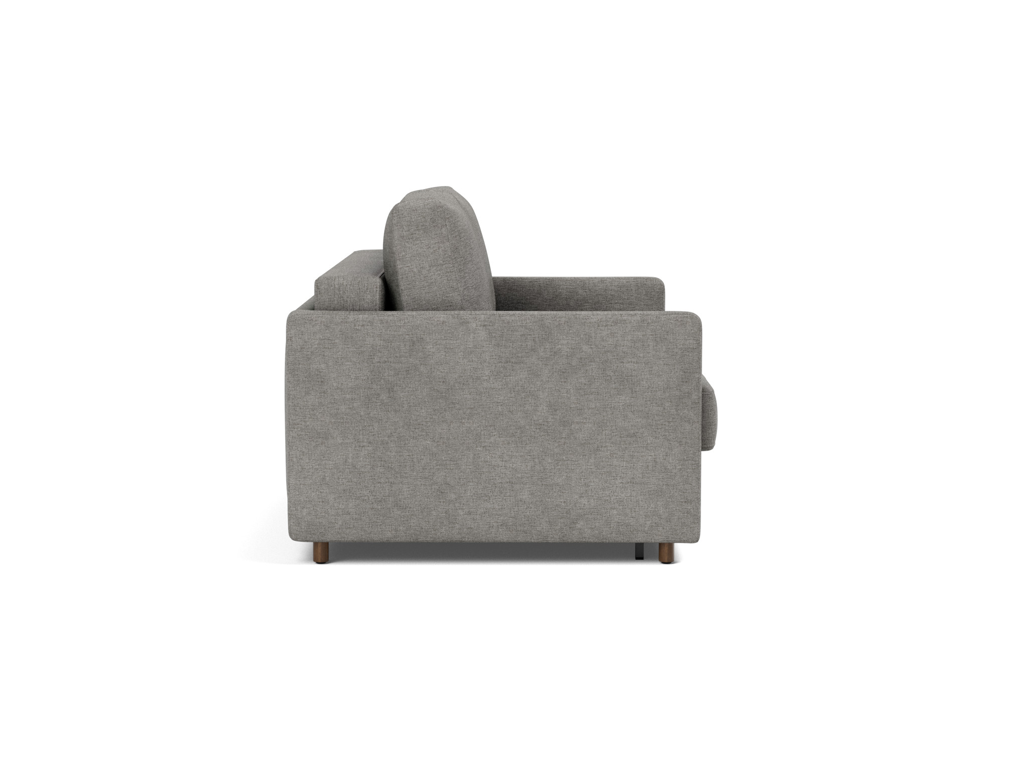 Schlafsofa Neah mit Slim-Armlehnen 140 Flachgewebe Avella 282-Warm-Grey