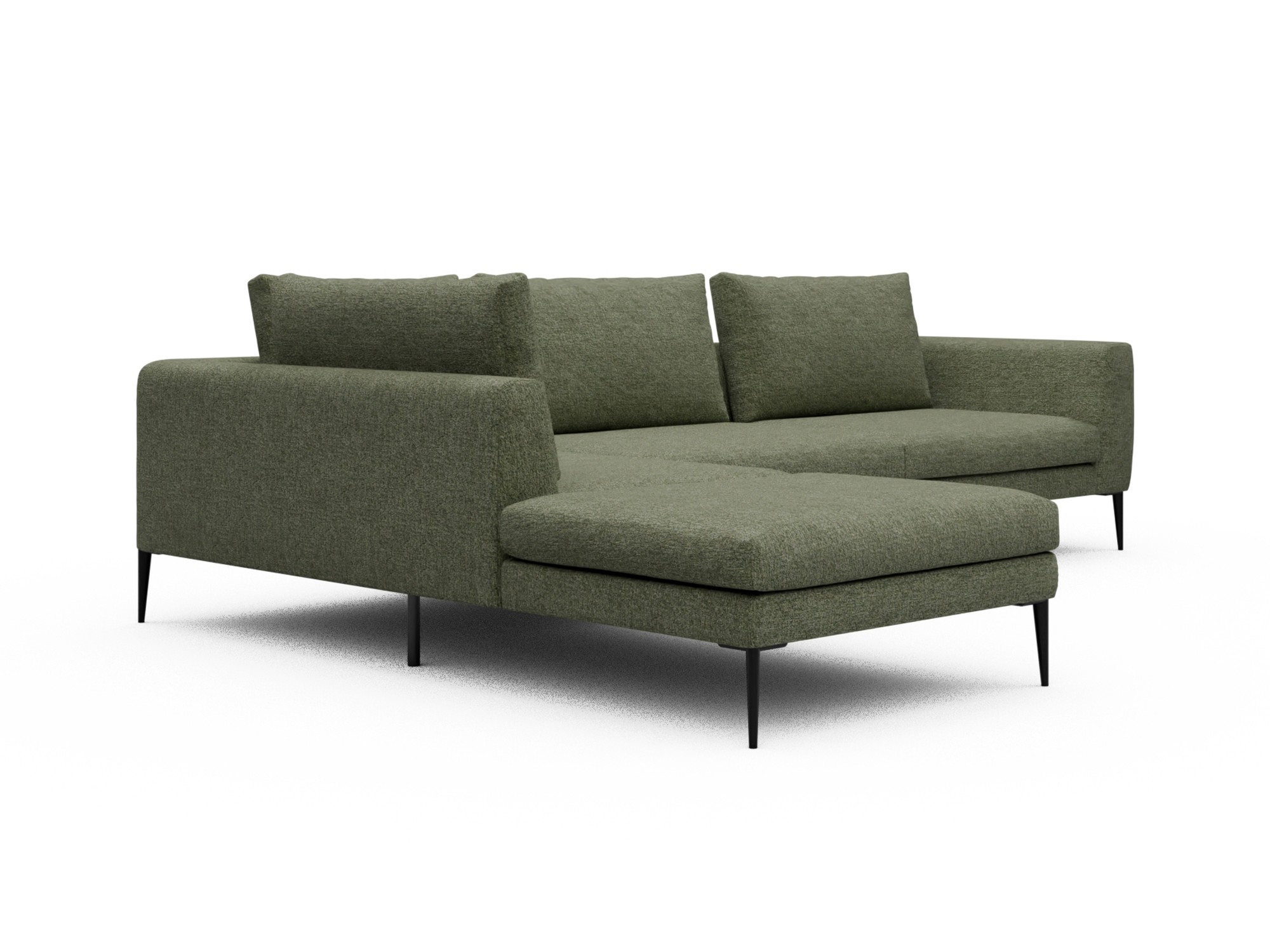 Skandi Home Ecksofa Paul Relax-Ecke links mit 3-Sitzer Carreno-Vivid-Green moebelfaktor