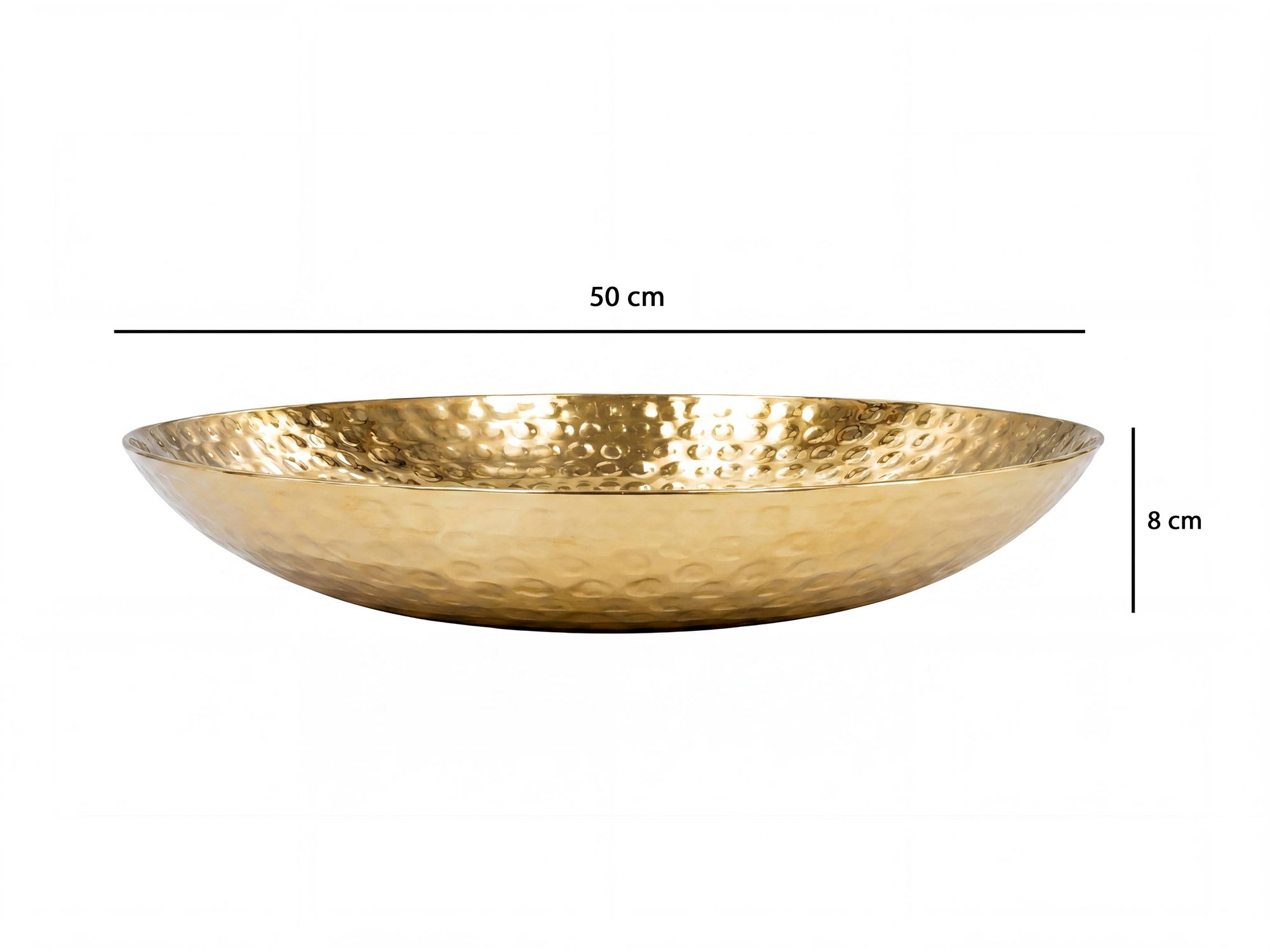 Dekoschale Skatval Aluminium Gold Ø 50 cm