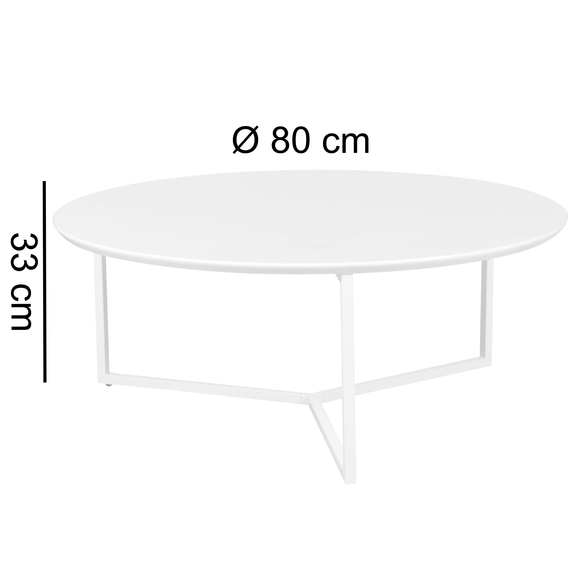 Couchtisch Styrso Weiß Ø 80 cm