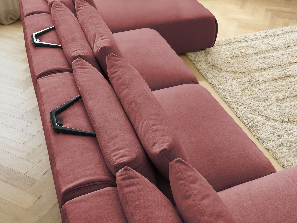 Bobochic Jana Wohnlandschaft Samt Orange