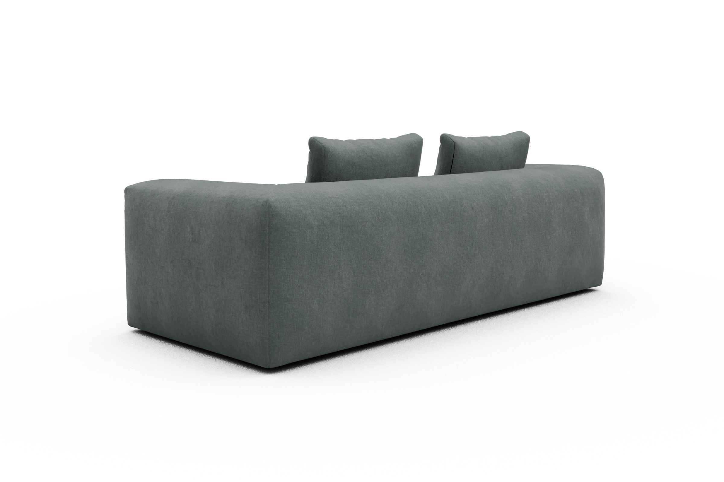 Sofa Fred 3-Sitzer Smooth-Silver-Grey