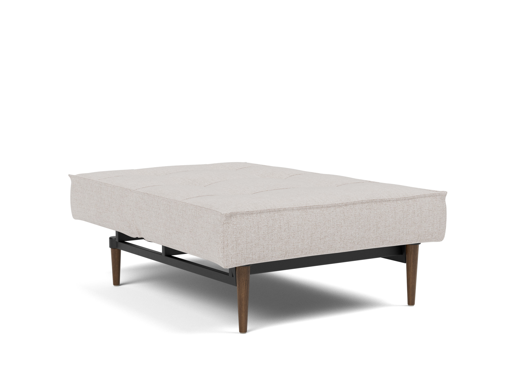 Sessel Splitback Strukturierter Stoff Weda 300-Weda-Sand Beine Styletto Eiche dunkel
