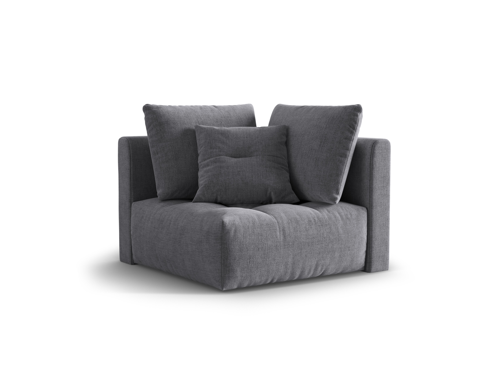 Micadoni Symmetrisches Eckmodul Bloom Strukturierter Stoff City Grau