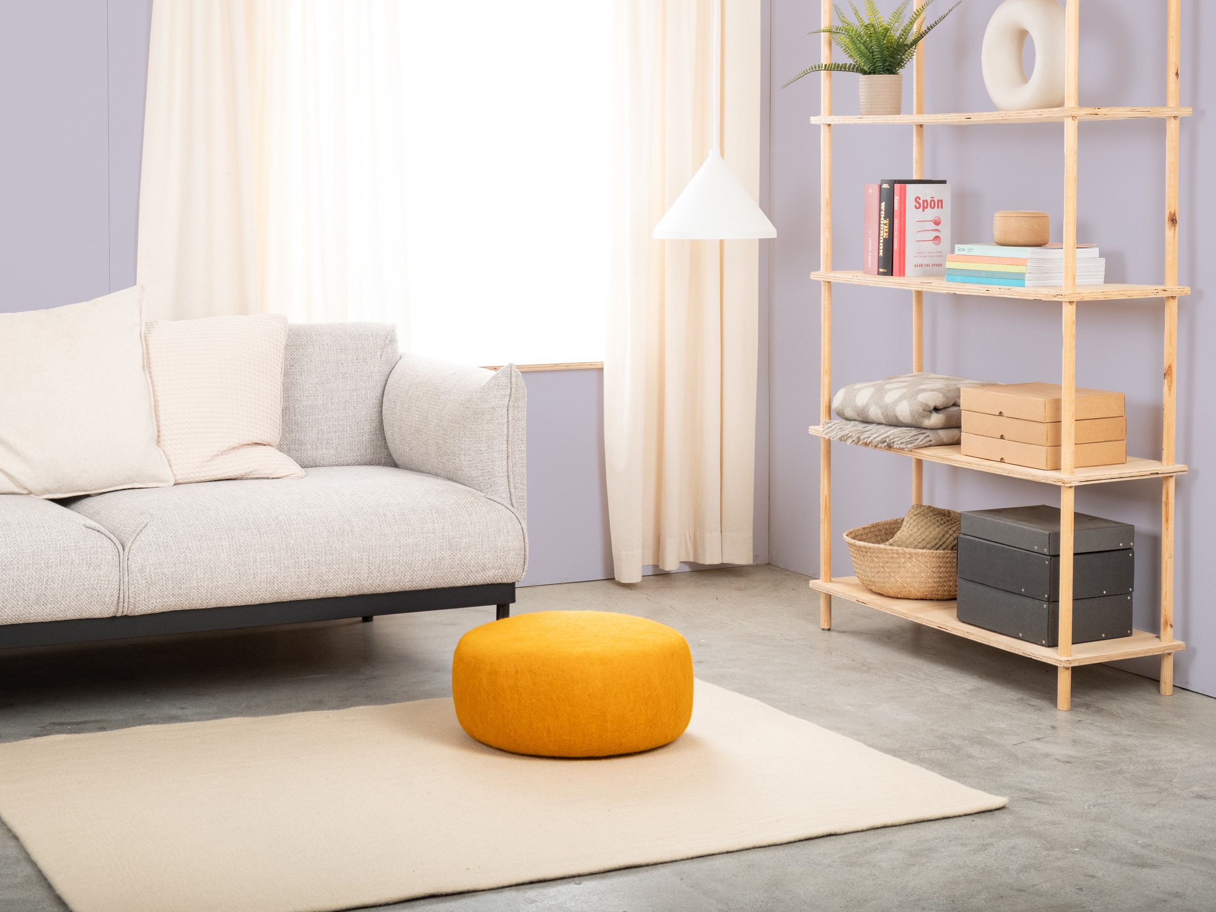 myfelt Risa Colour Pouf Ockergelb Ø 38 x 14 cm