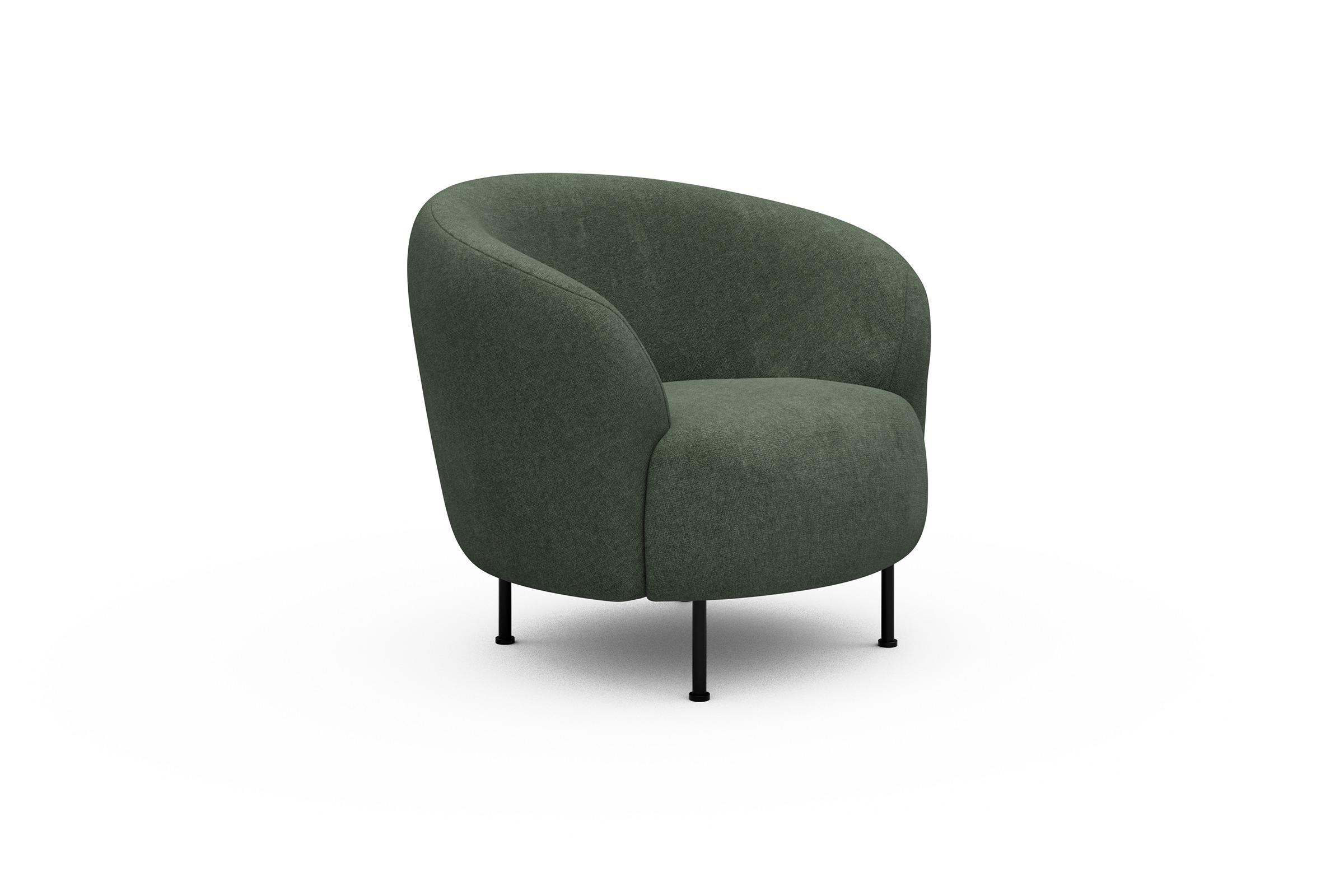 Sessel Ronda Metallbeine Schwarz Casone-Forest-Green