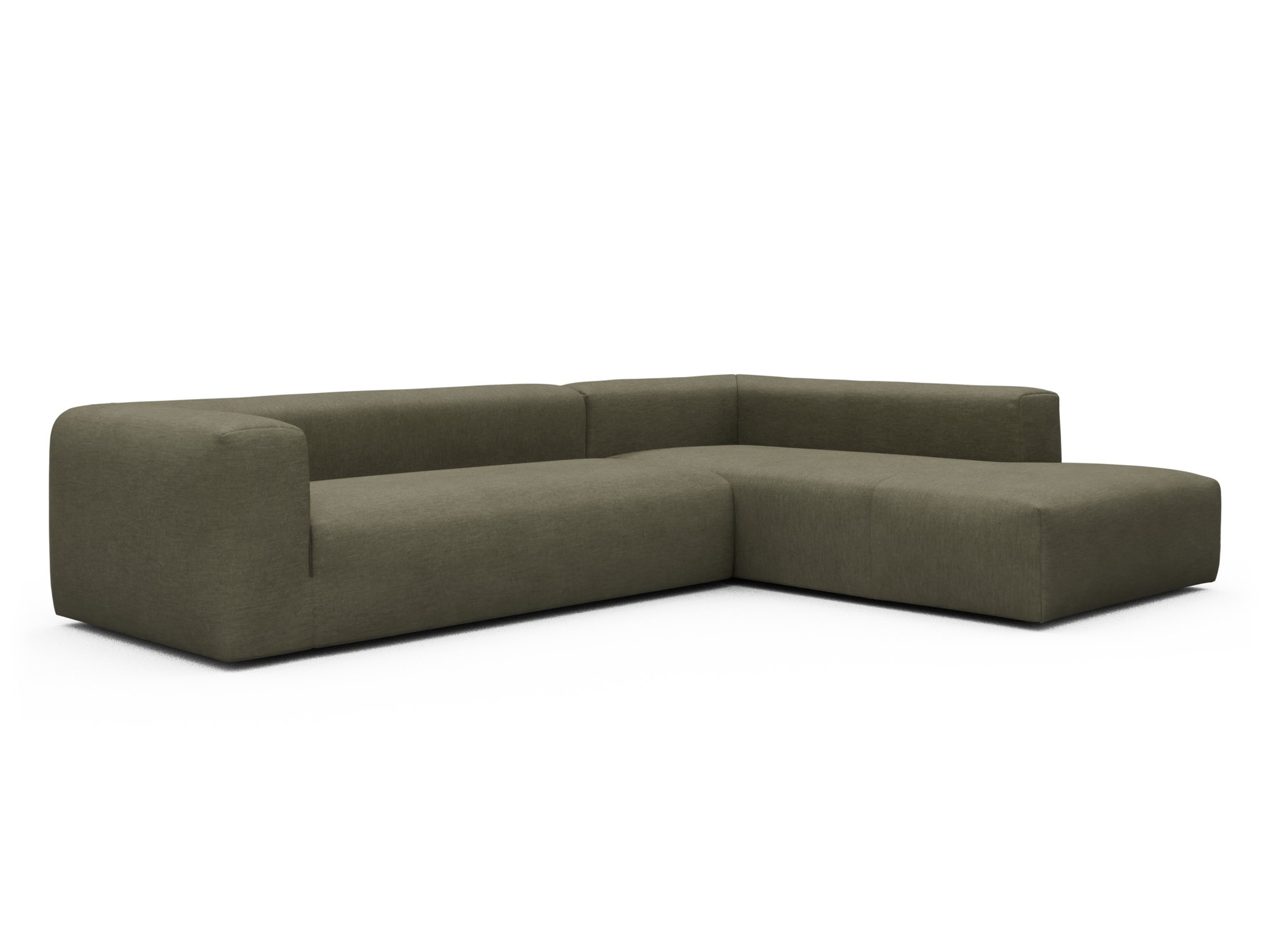 Skandi Home Ecksofa Fred Relax-Ecke rechts mit 2,5-Sitzer Vivus-Dusty-Olive moebelfaktor