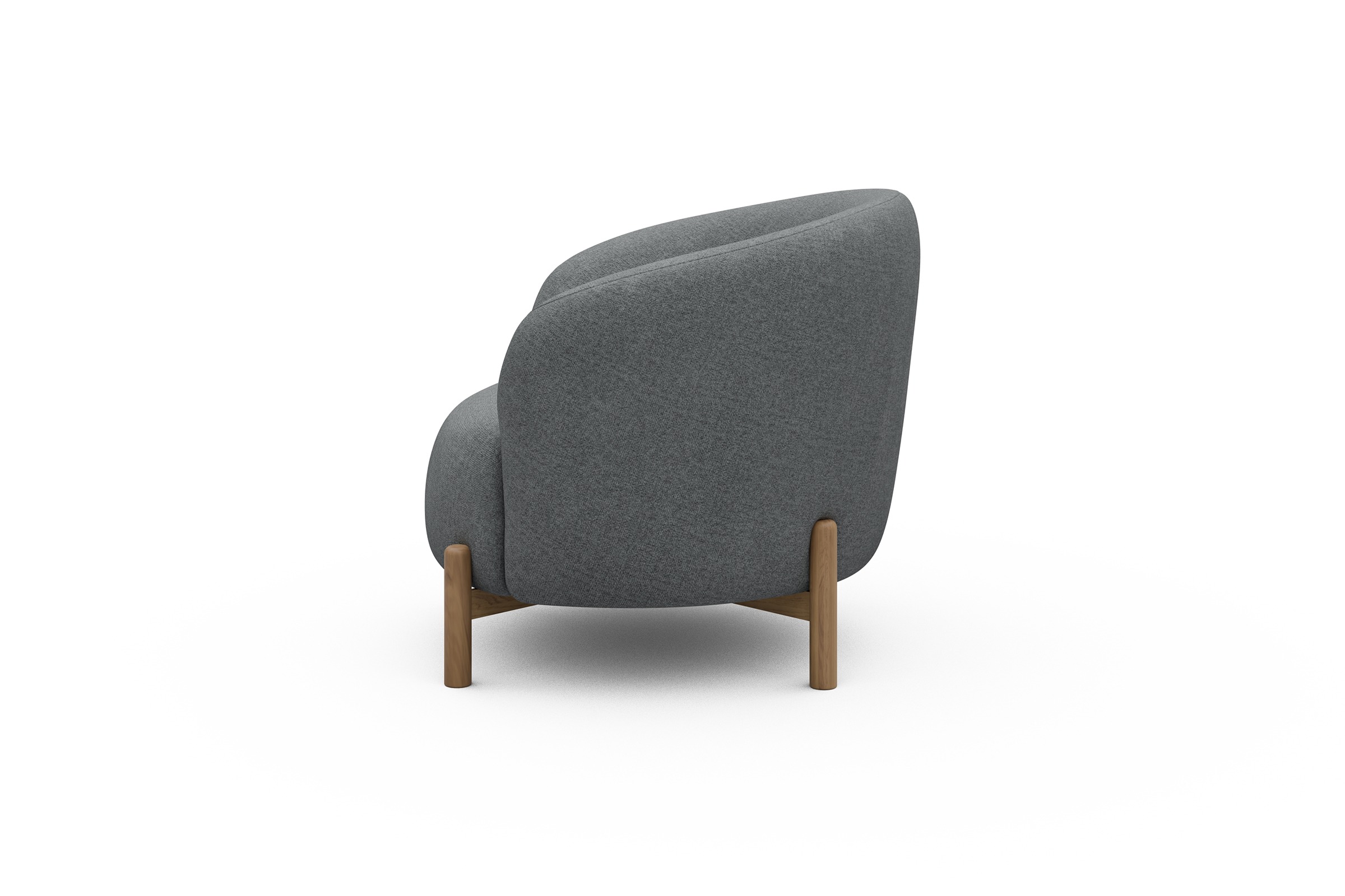 Sessel Ronda Holzbeine Eiche Natur Casone-Gravel-Grey