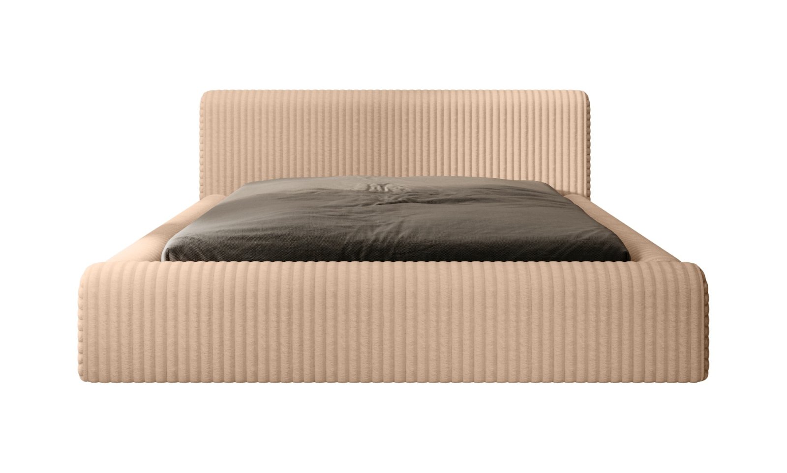Polsterbett Miloa Softcord mit Fellstruktur 160x200 mit Holzrahmen Vito 26