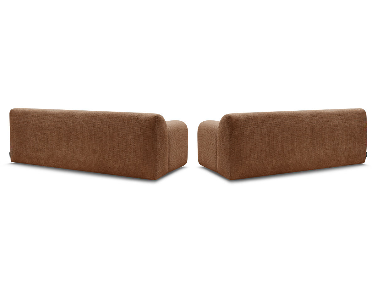 Bobochic Melisse Sofa 5-Sitzer Strukturstoff Orange