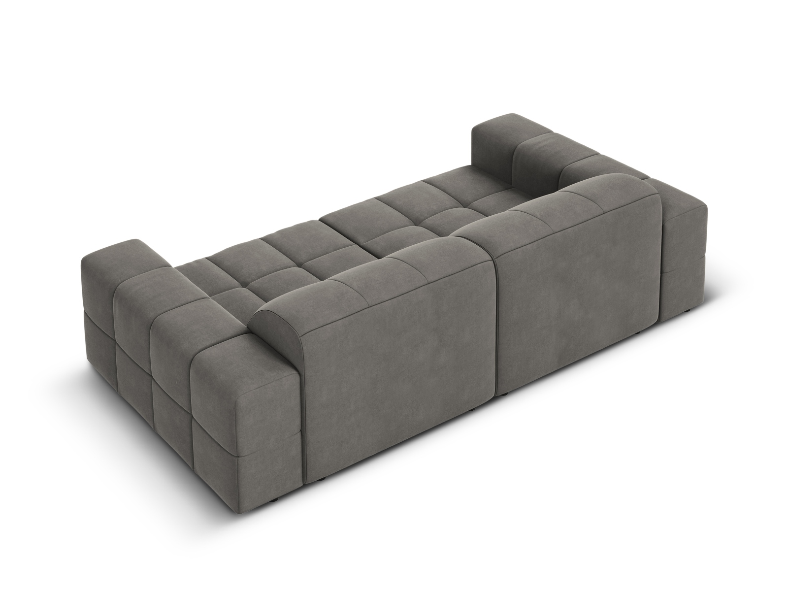 Cosmopolitan Design Sofa Chicago 3-Sitzer Samt Bluvel Hellgrau