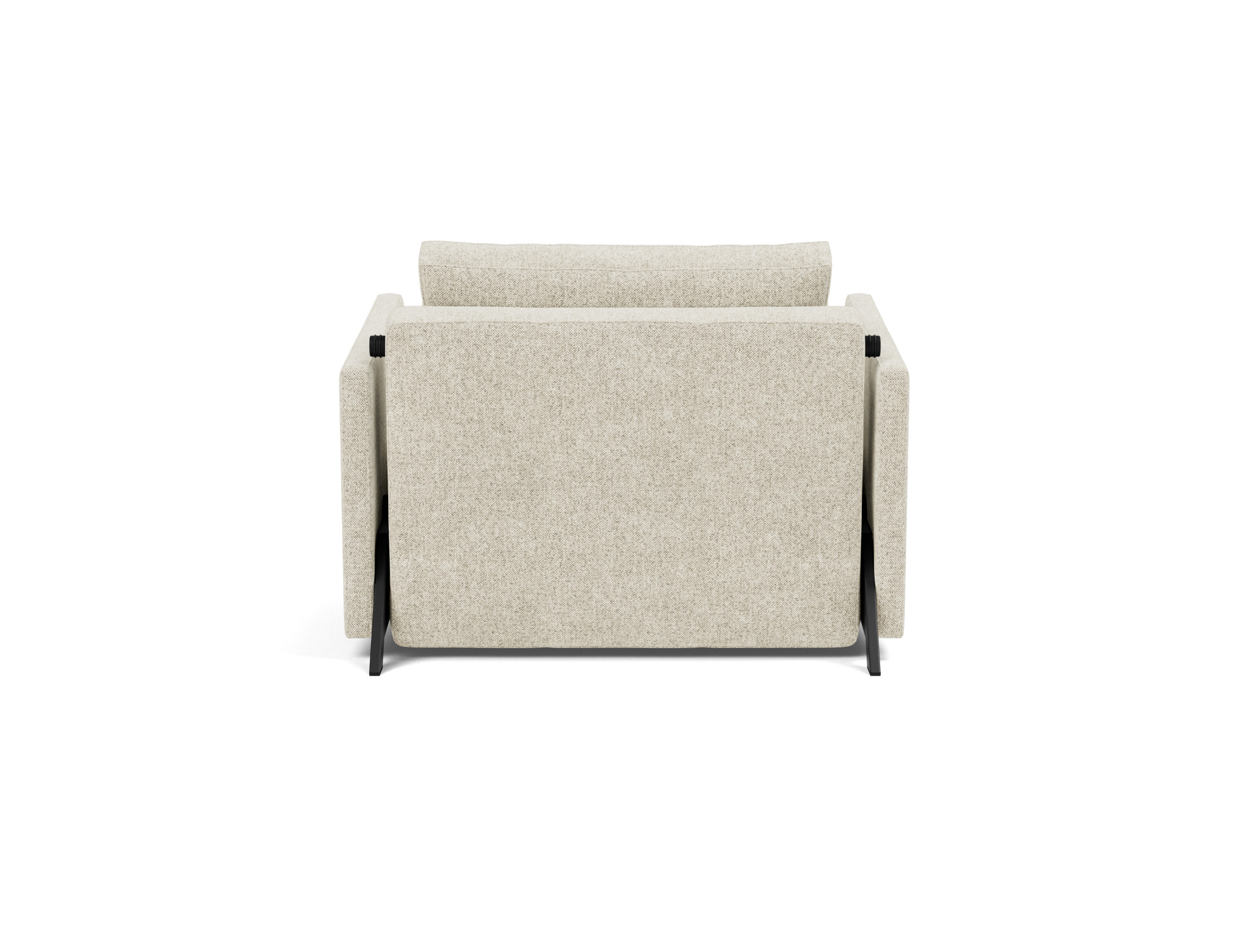 Schlafsessel Cubed 90 mit Armlehnen Strukturierter Stoff Taura 357-Off-White