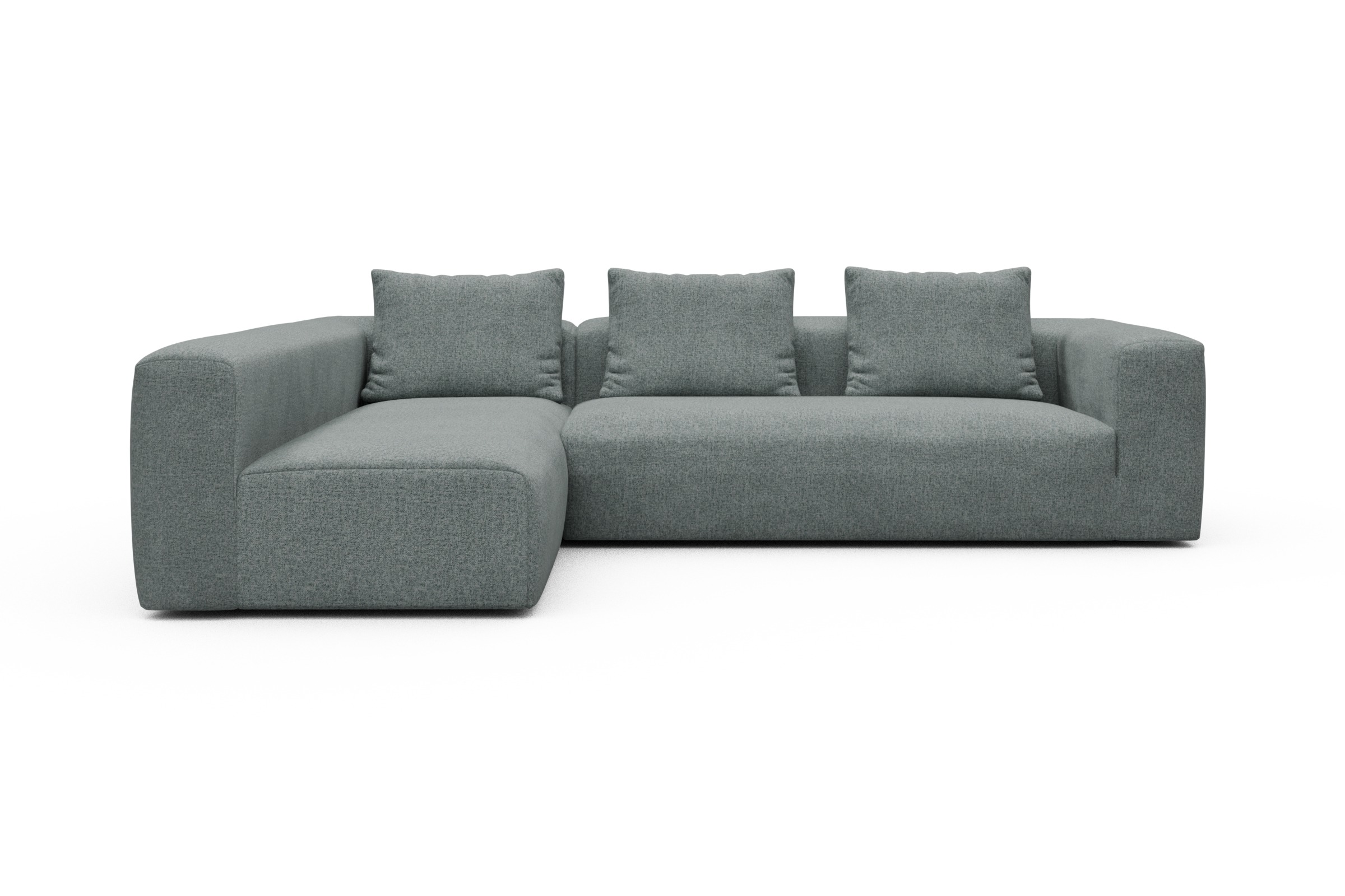 Skandi Home Ecksofa Fred 2x 2,5-Sitzer links offen Casone-Light-Mixed-Green moebelfaktor