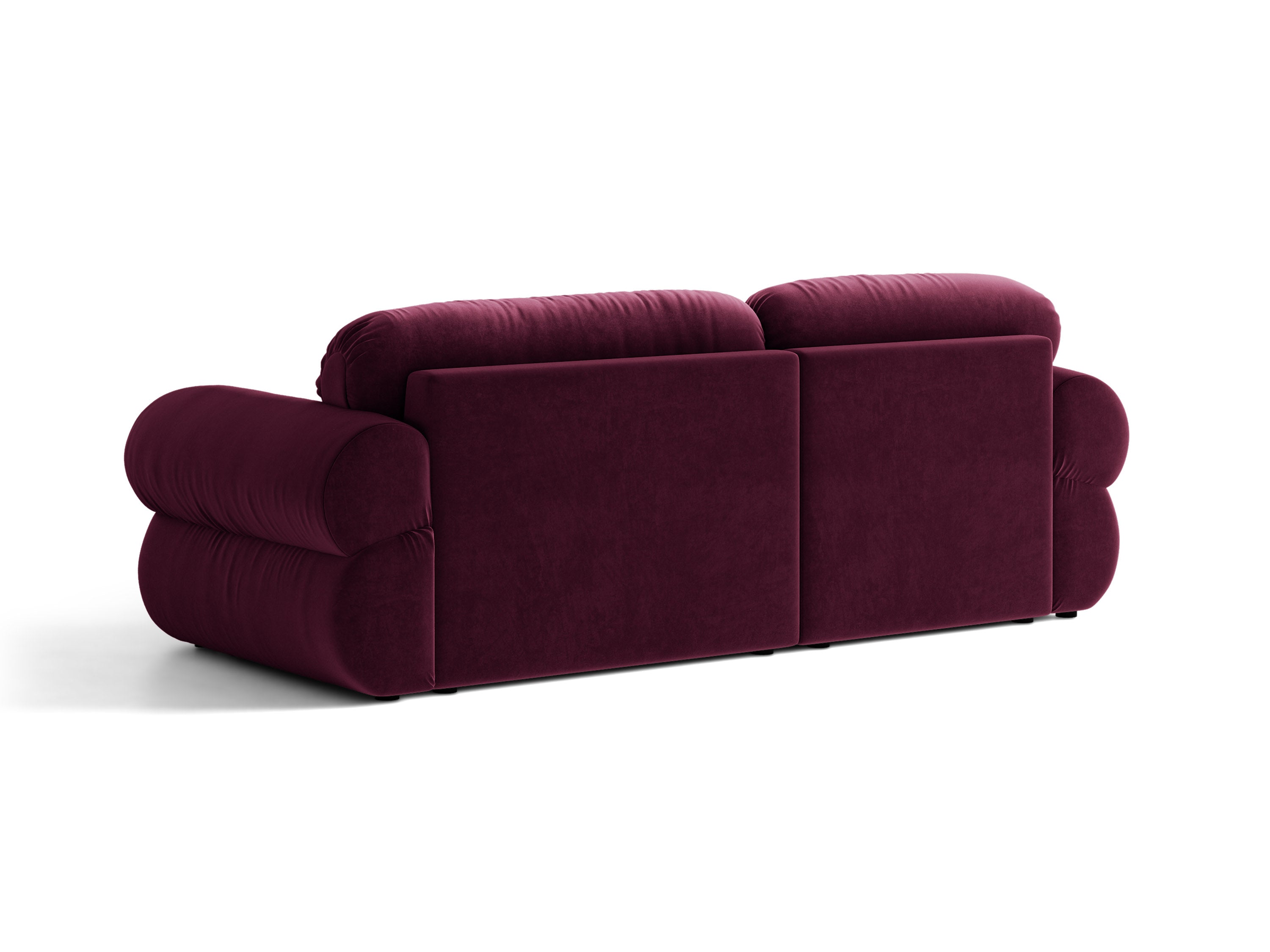 Micadoni Ophelia Ecksofa 4-Sitzer Rechts Samt Venus Burgundfarben