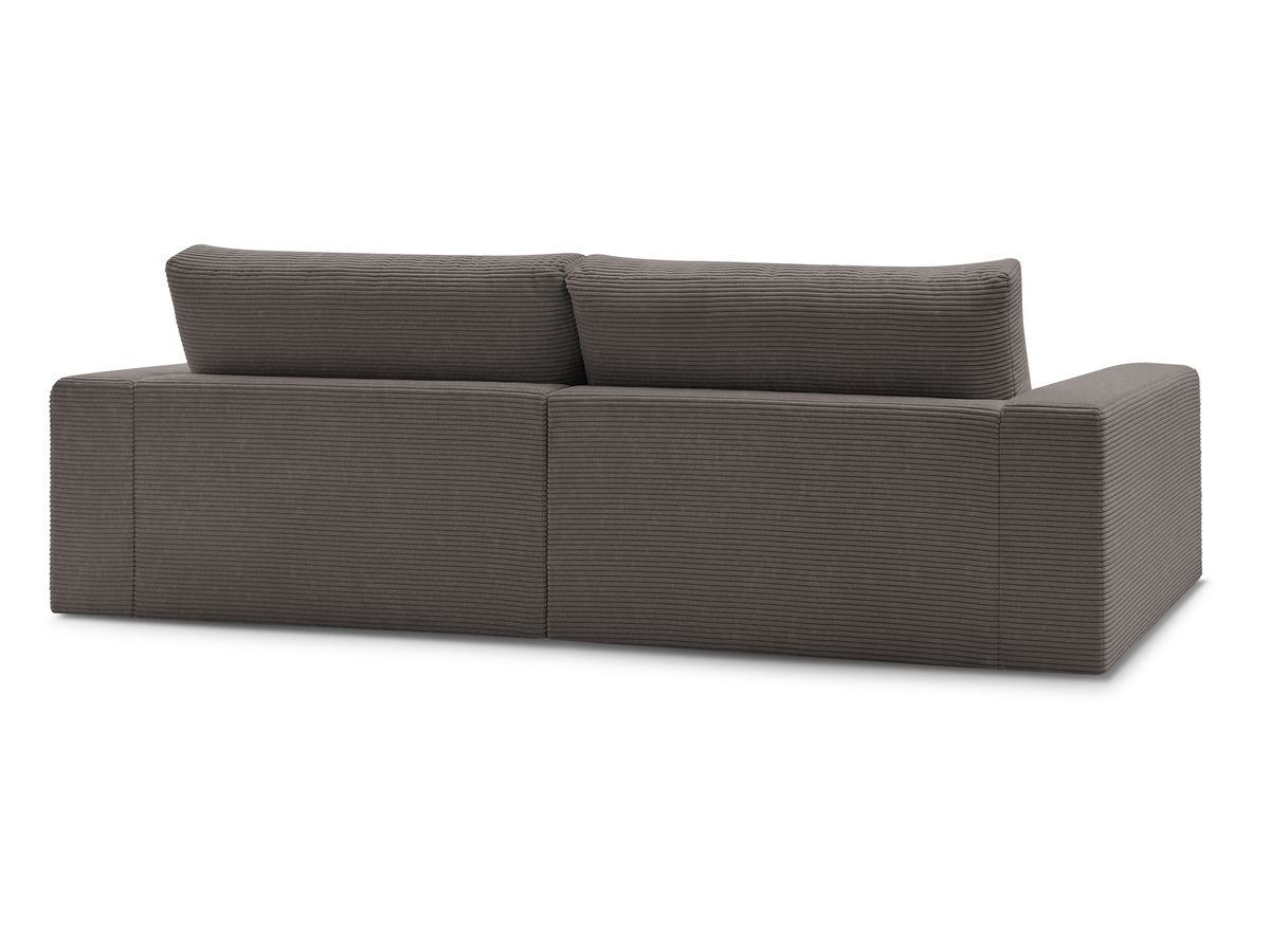 Bobochic Leonard Sofa 4-Sitzer mit Pouf 274 × 109 cm Cordsamt Braun