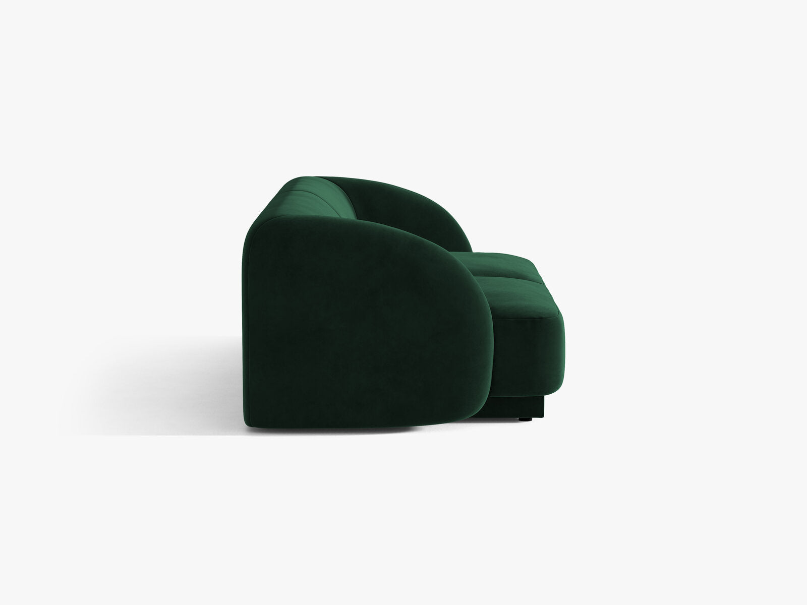 Micadoni Sofa Miley 2-Sitzer Samt Bluvel Flaschengrün