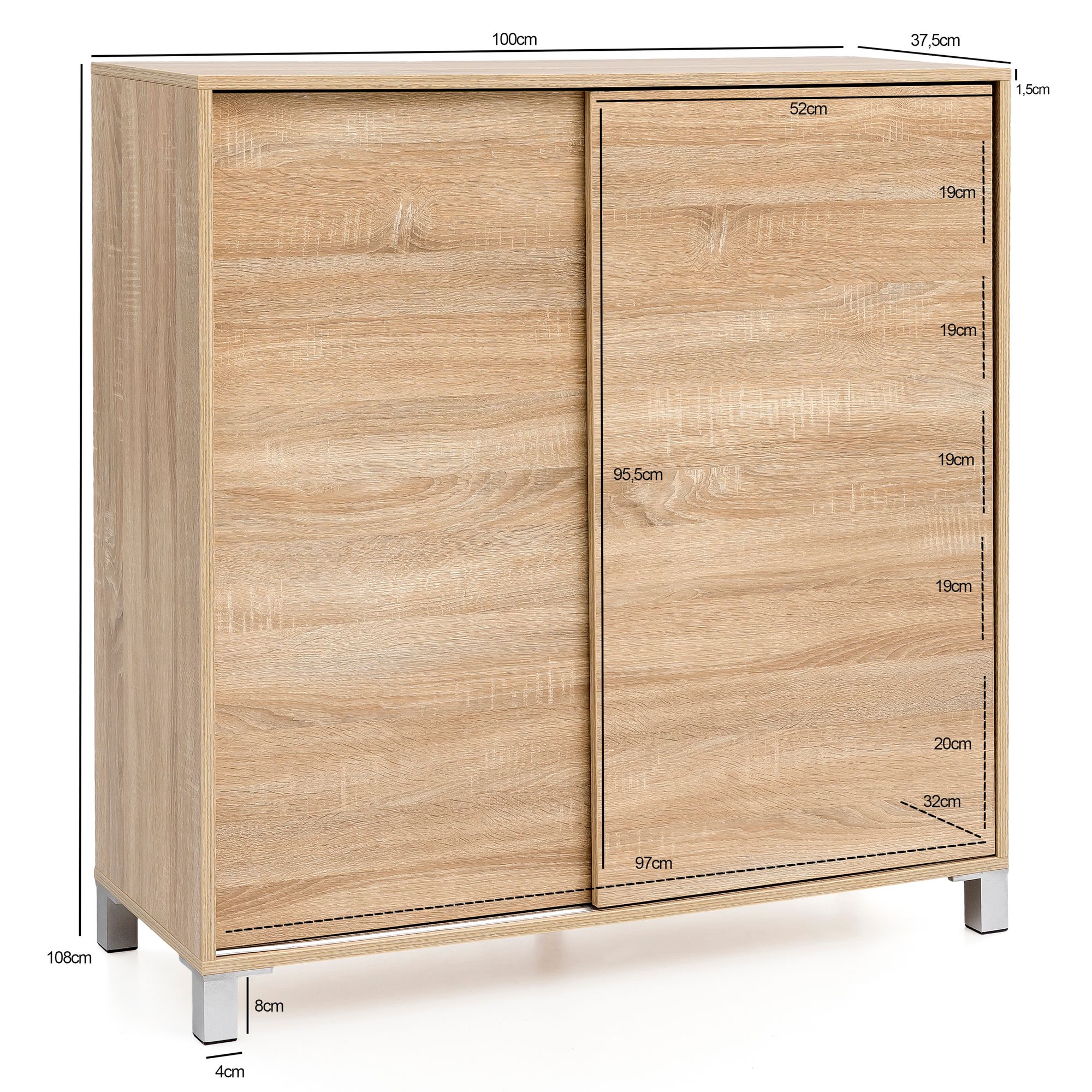 Schuhschrank Finstad Braun 100 × 37,5 × 108 cm