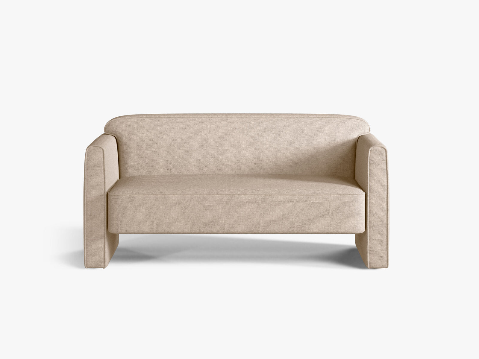 Micadoni Sofa Abby 2-Sitzer Strukturierter Stoff Heritage Sand