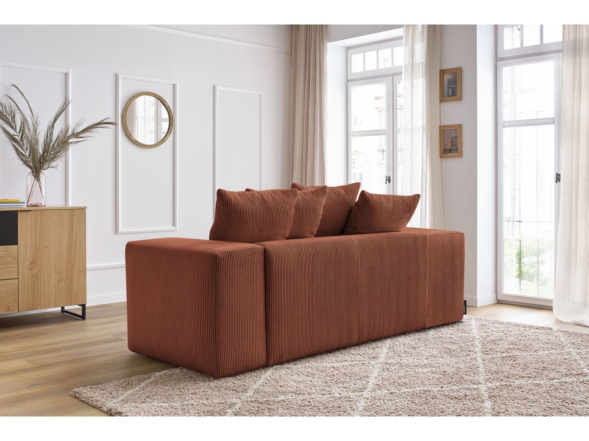 Bobochic Voltaire Sofa 2-Sitzer Cordsamt Orange